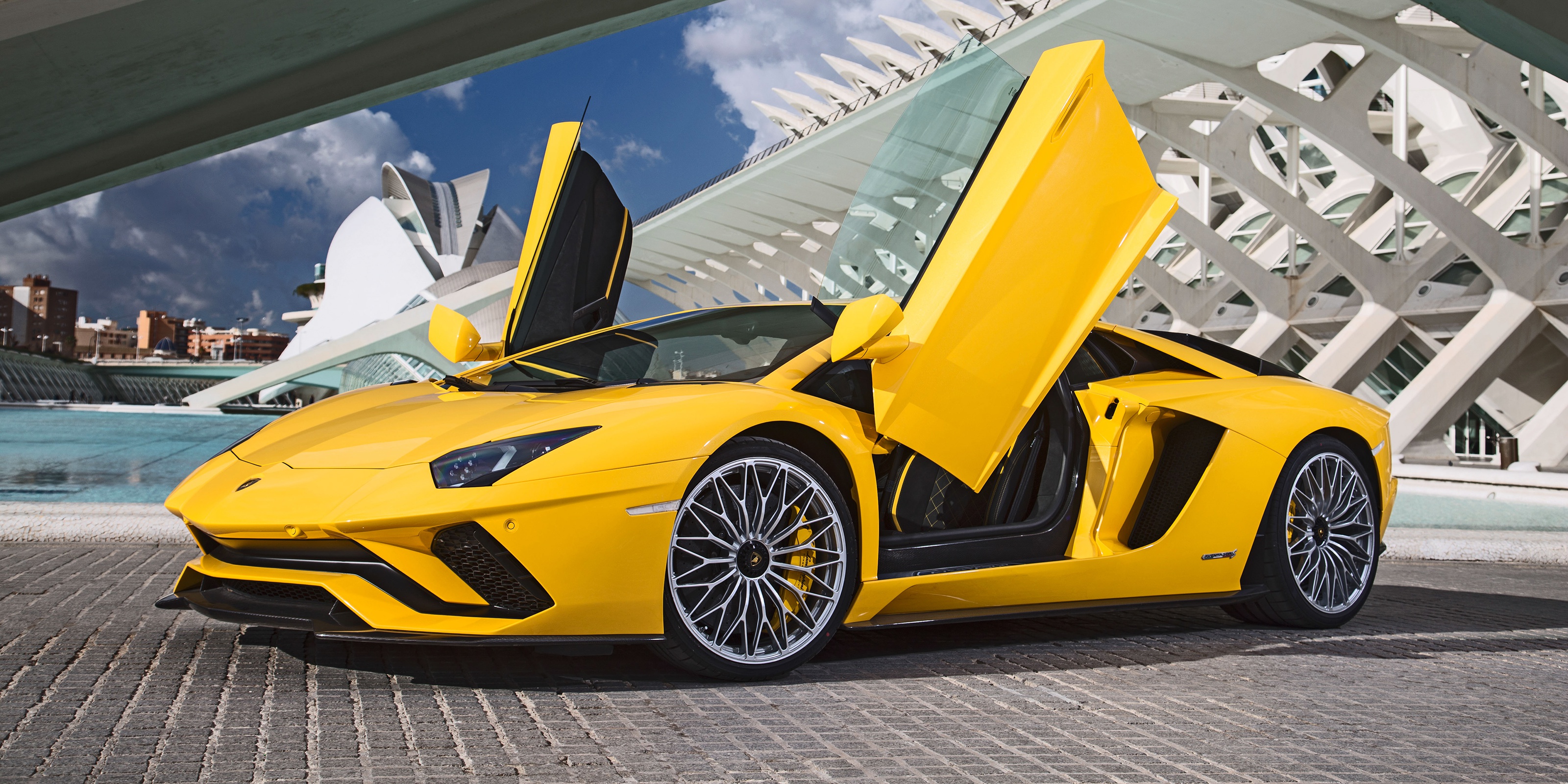 Car Lamborghini Sport Car Supercar Yellow Car 3200x1600