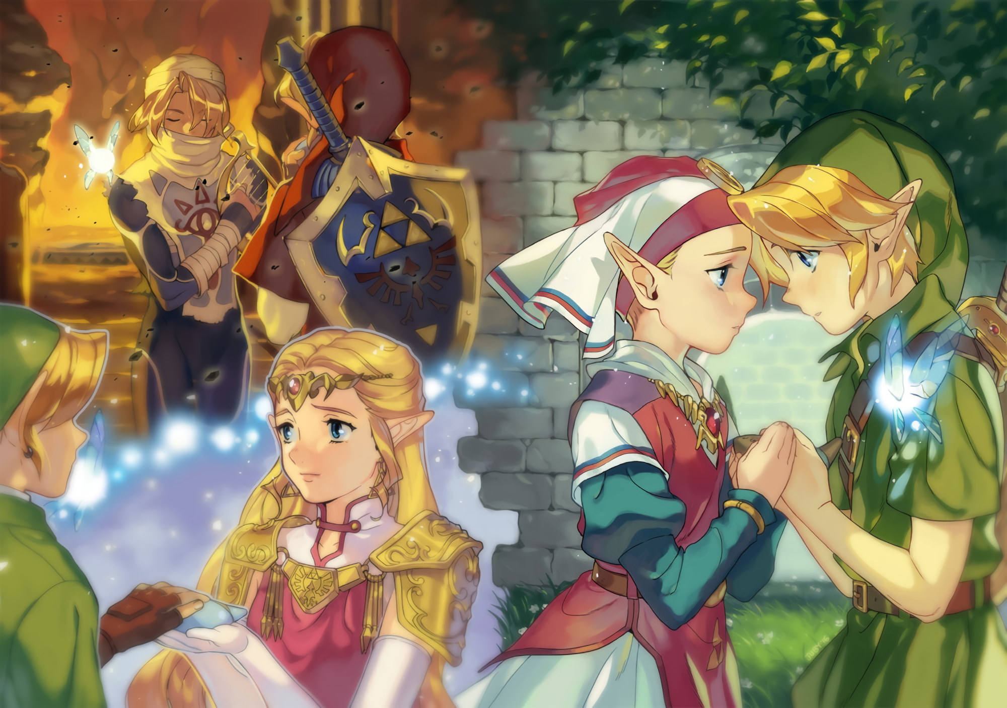 Anime Anime Girls Anime Boys The Legend Of Zelda Ocarina Of Time Fan Art Video Games Video Game Art  2000x1406