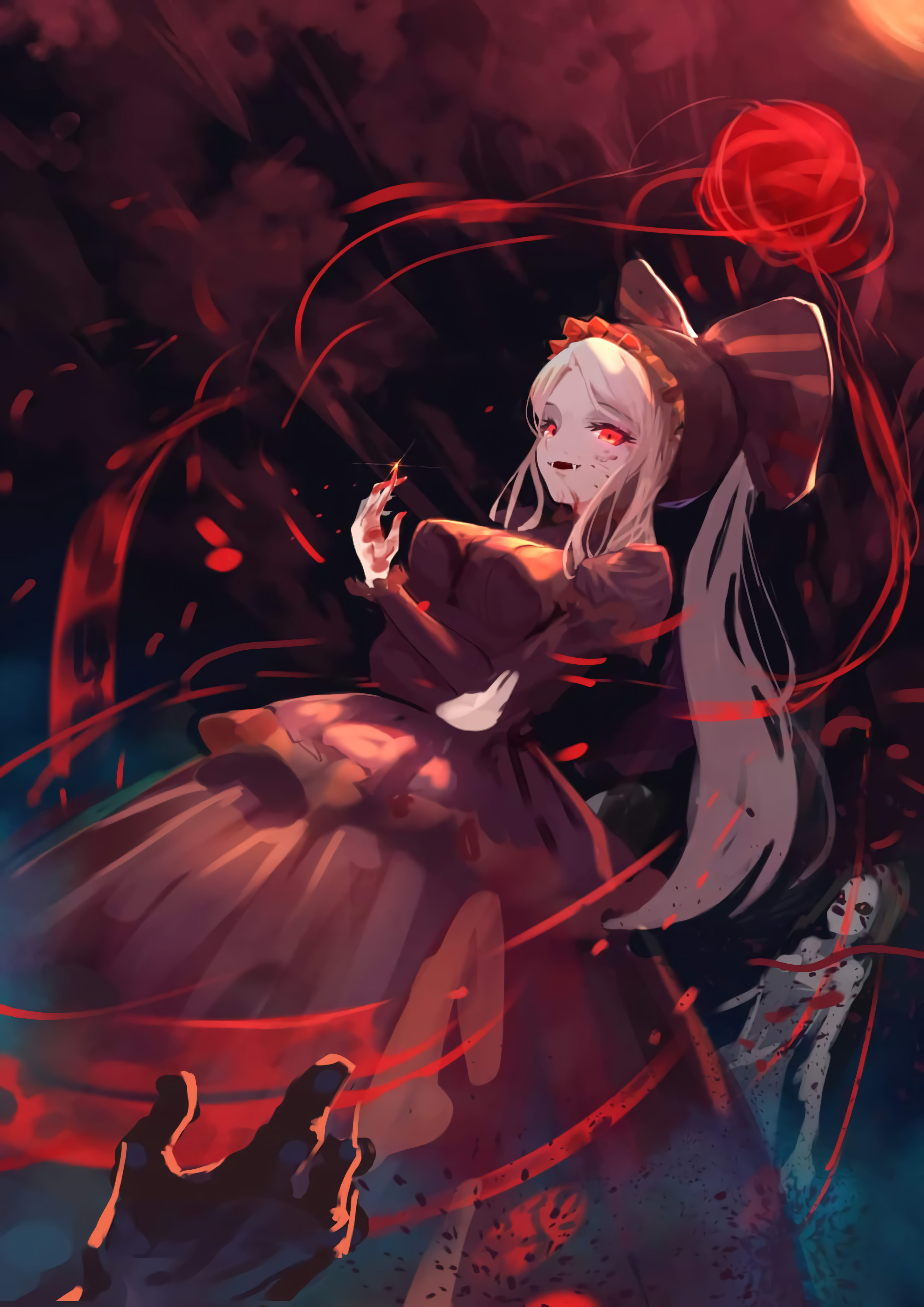 Shalltear Bloodfallen Overlord Anime Anime Girls Anime Red Eyes Red 4320x6112
