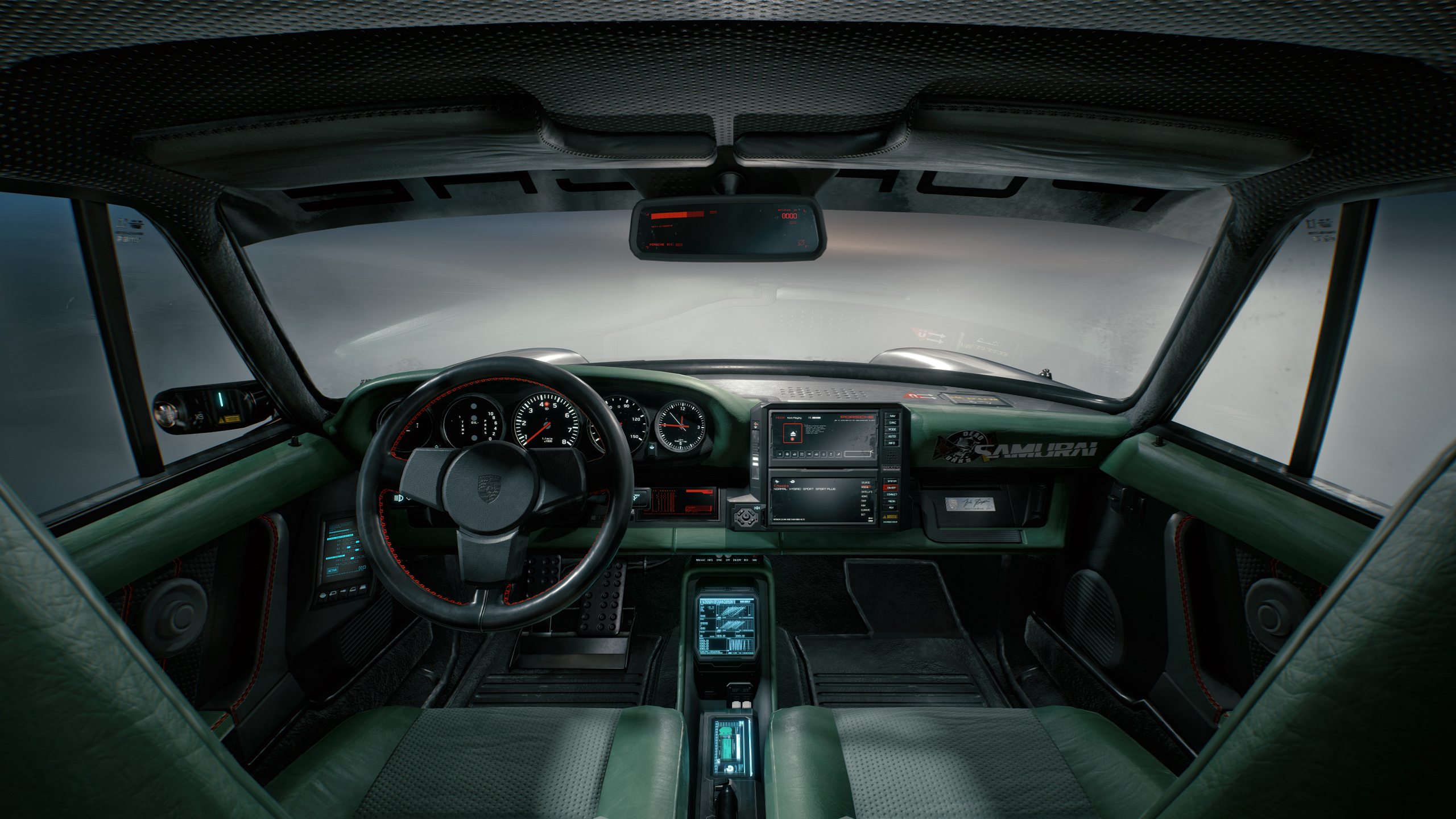 Jakub Przybolewski Cyberpunk 2077 Video Games Video Game Art Car Porsche Porsche 911 Johnny Silverha 2560x1440
