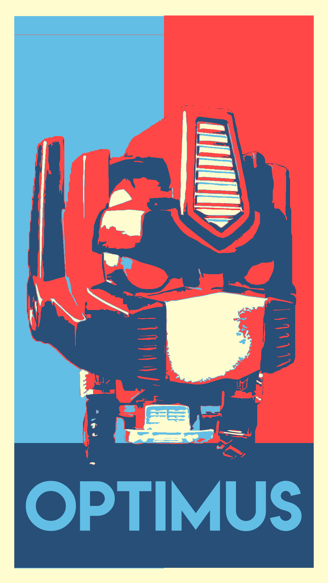 Optimus Prime Transformers Autobots Poster Red Blue 1080x1920