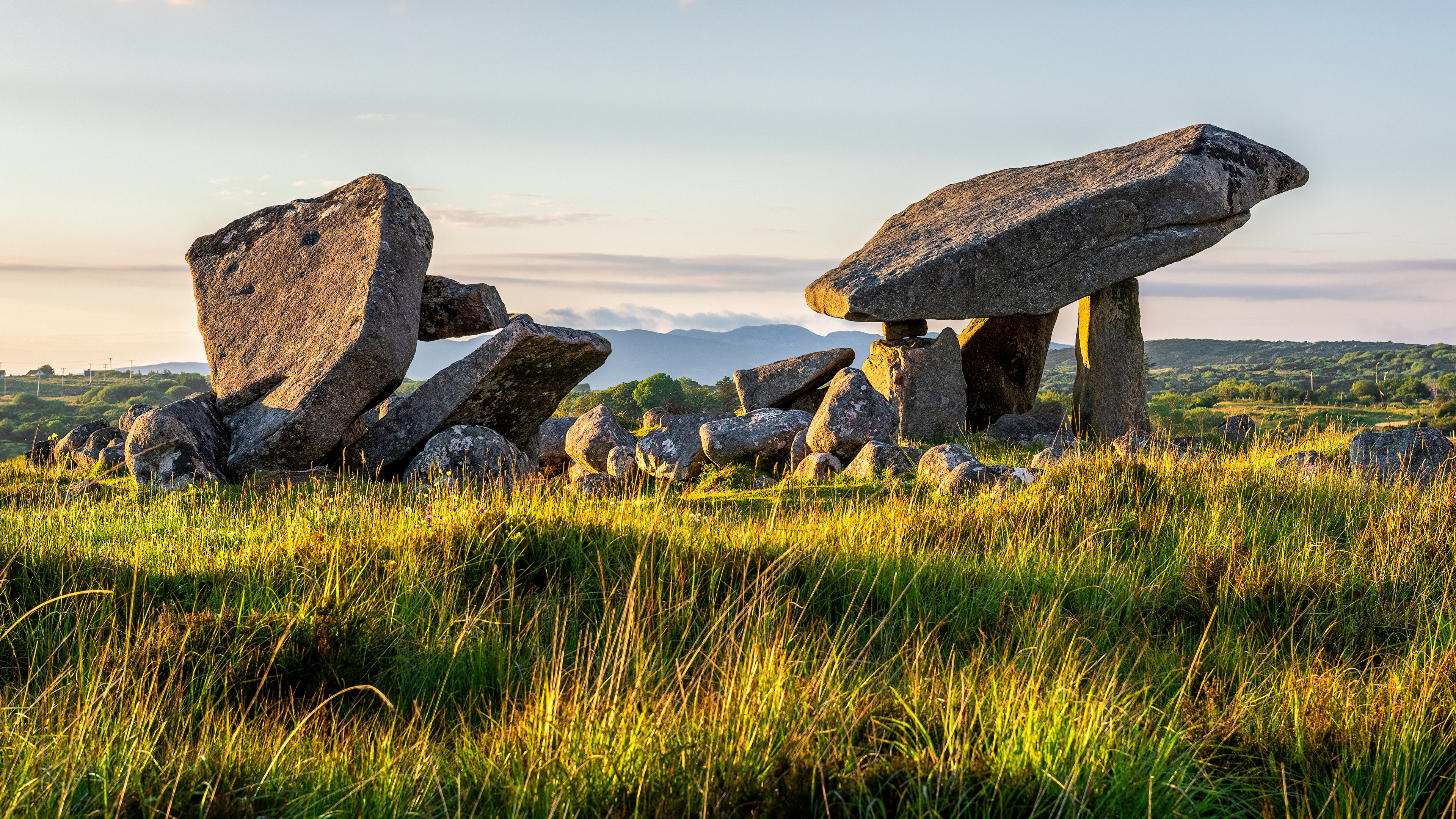 Nature Landscape Ireland Field Stones 3840x2160