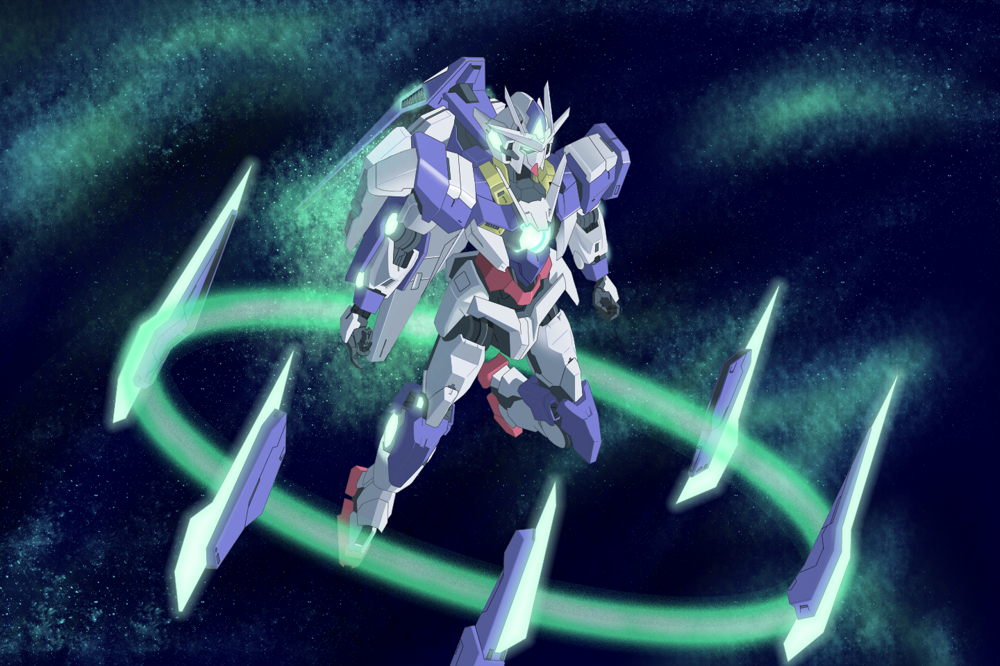 Anime Mech Gundam 00 Qan T Mobile Suit Gundam 00 Super Robot Wars Artwork Digital Art Fan Art 1440x960