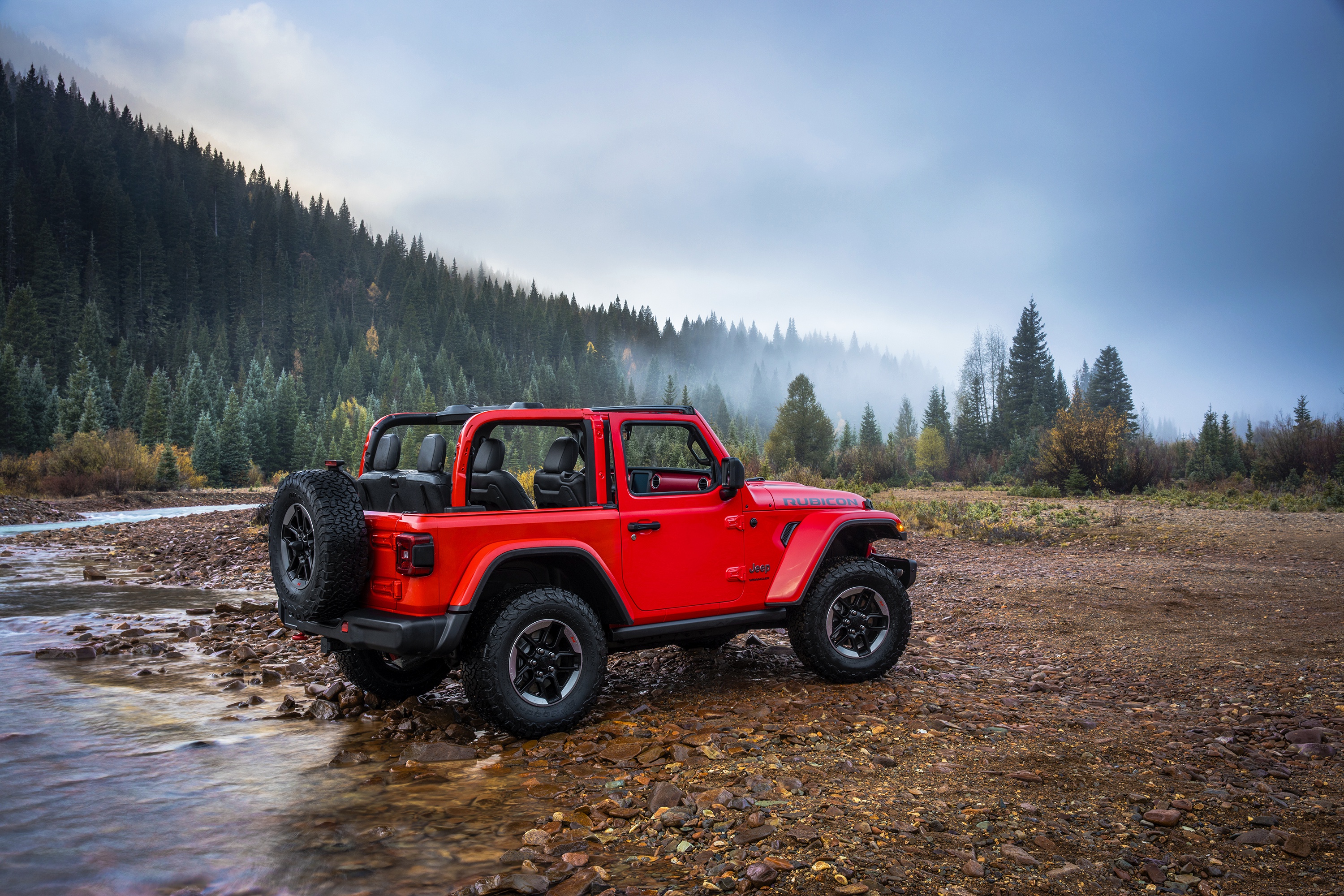Outdoors Jeep Car Red Cars Vehicle Jeep Wrangler 3000x2000