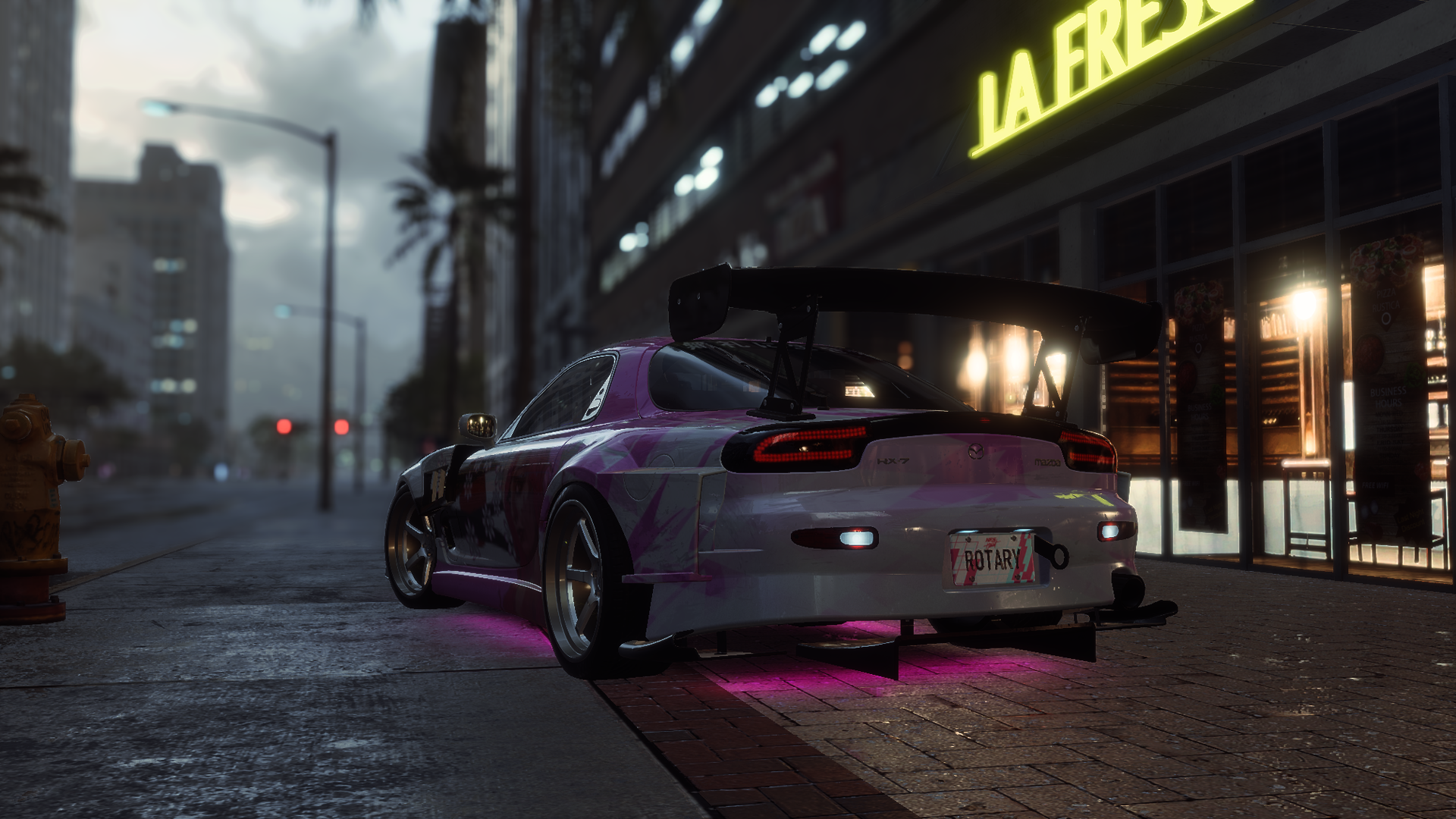 Need For Speed Heat Mazda RX 7 Video Game Photography Video Games Mazda 1920x1080