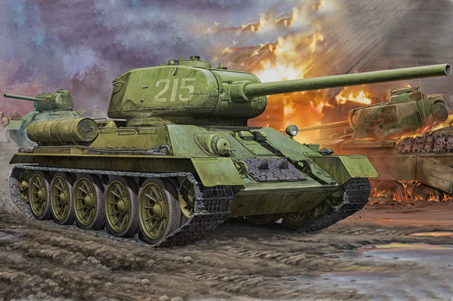 World War Ii Red Army T 34 85 1920x1277