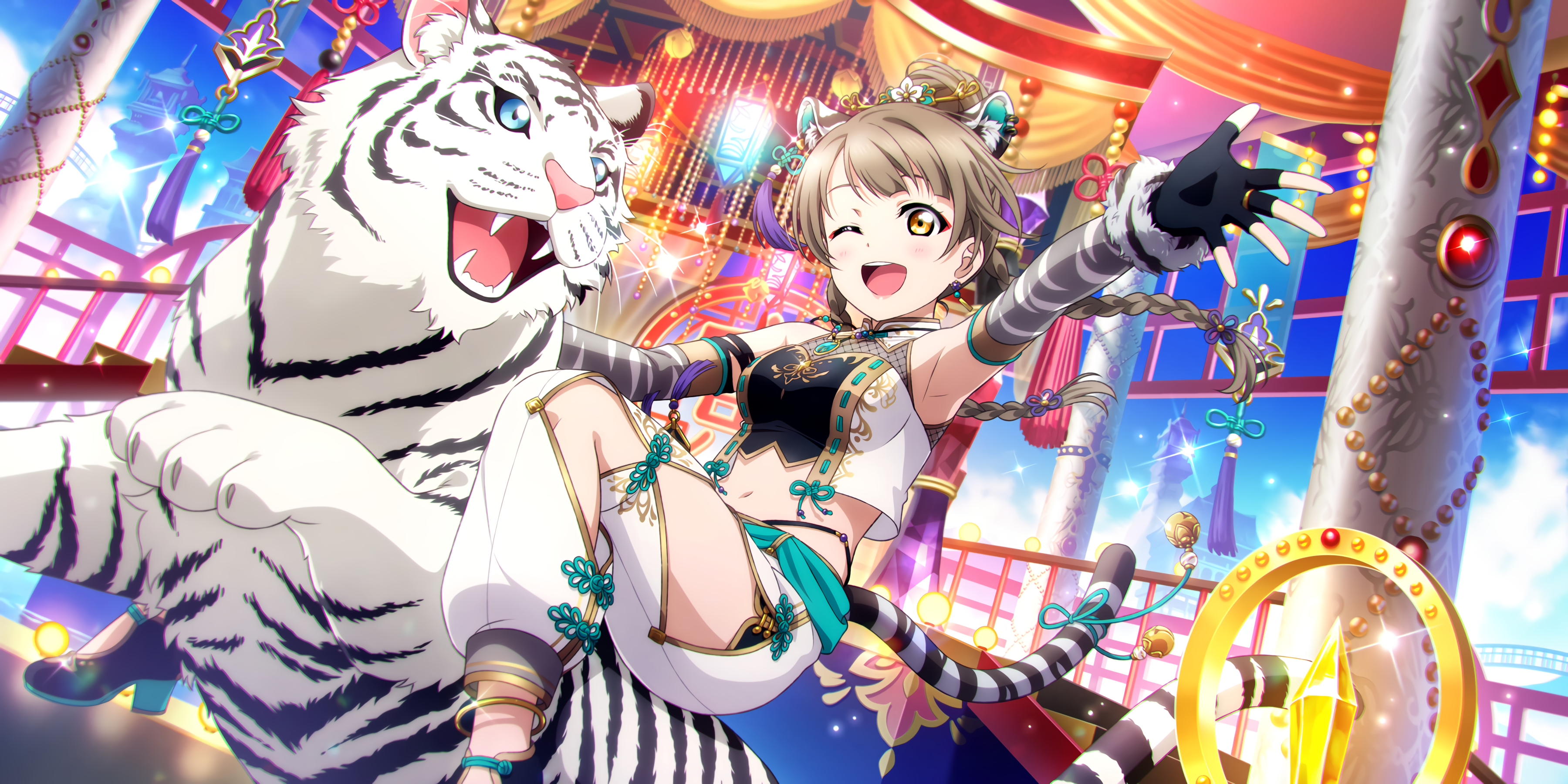 Love Live Minami Kotori Anime Girls Tiger 3600x1800