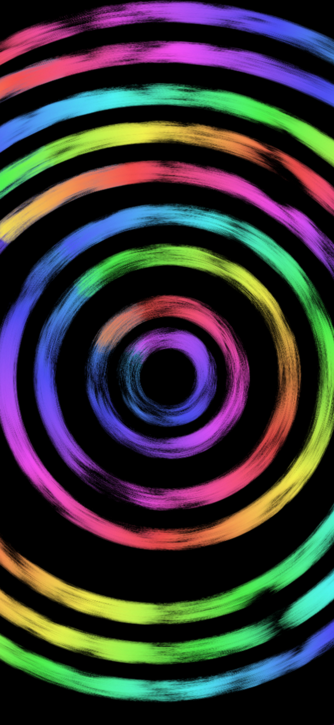 Dark Circle Color Burst Minimalism 1080x2340