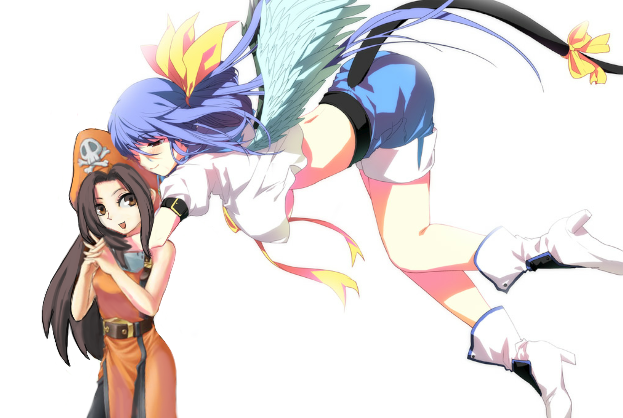 Guilty Gear Guilty Gear XX Dizzy Guilty Gear May Guilty Gear Anime Girls Anime Girl With Wings Pirat 2005x1346