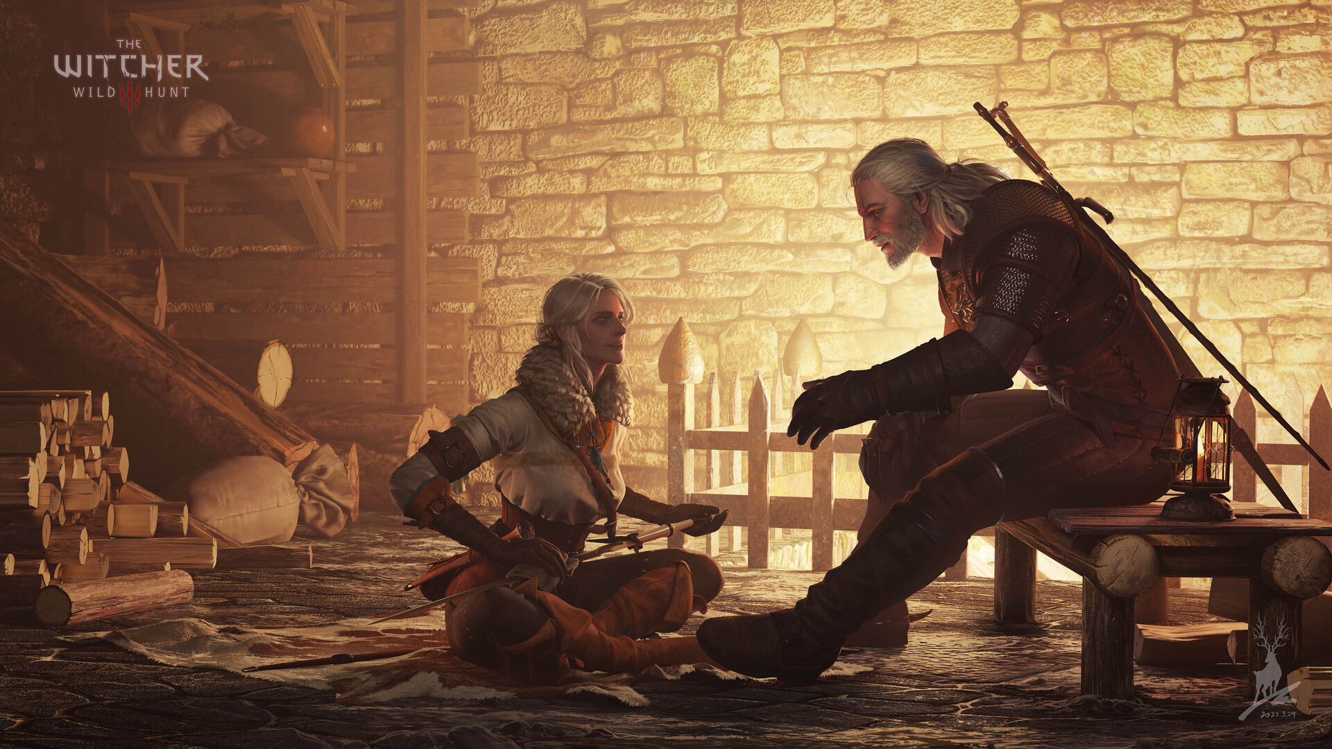 Log Video Game Characters Fan Art The Witcher Artwork The Witcher 3 The Witcher 3 Wild Hunt Sword Ge 1920x1080