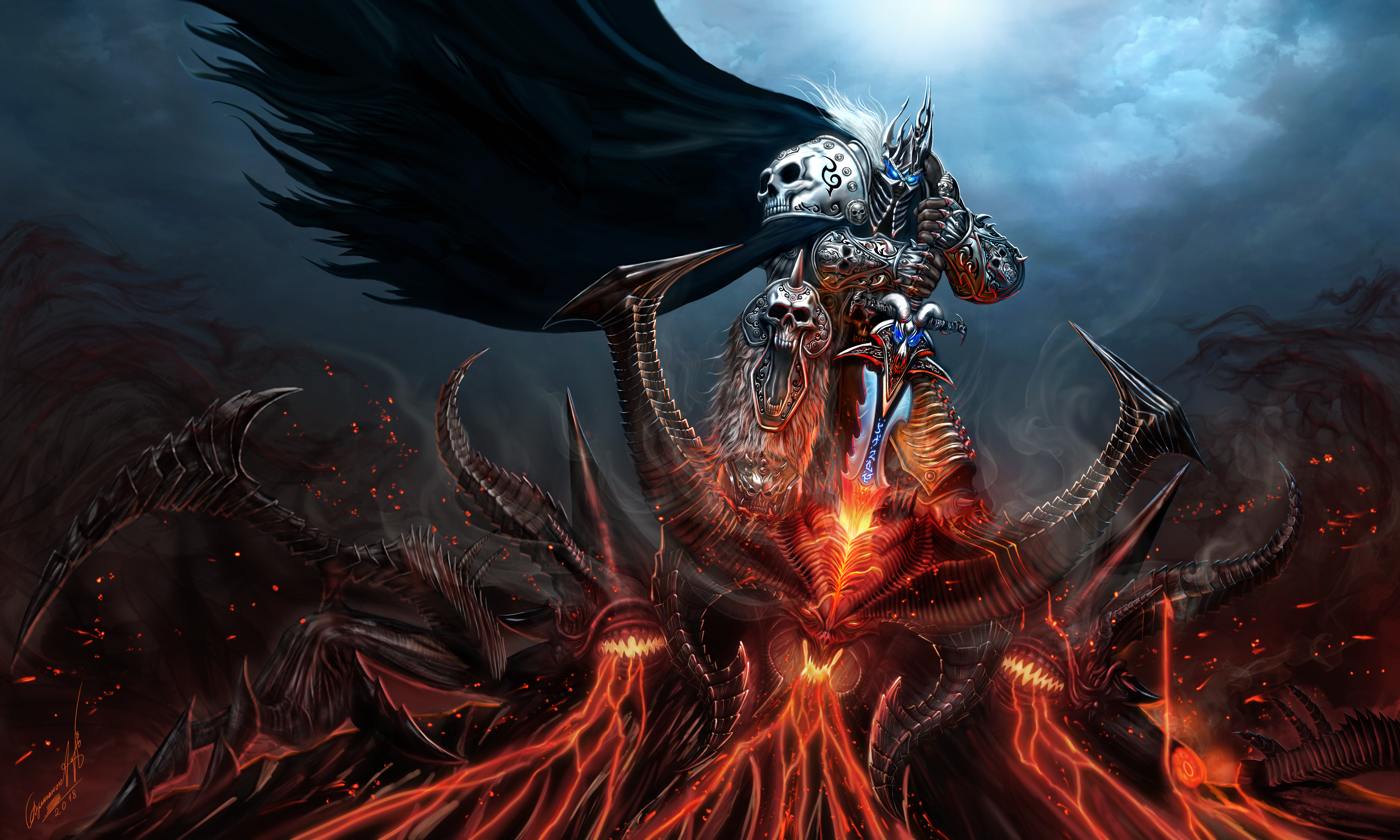 Lich King World Of Warcraft Arthas Menethil Frostmourne World Of Warcraft Demon Diablo 5000x3000
