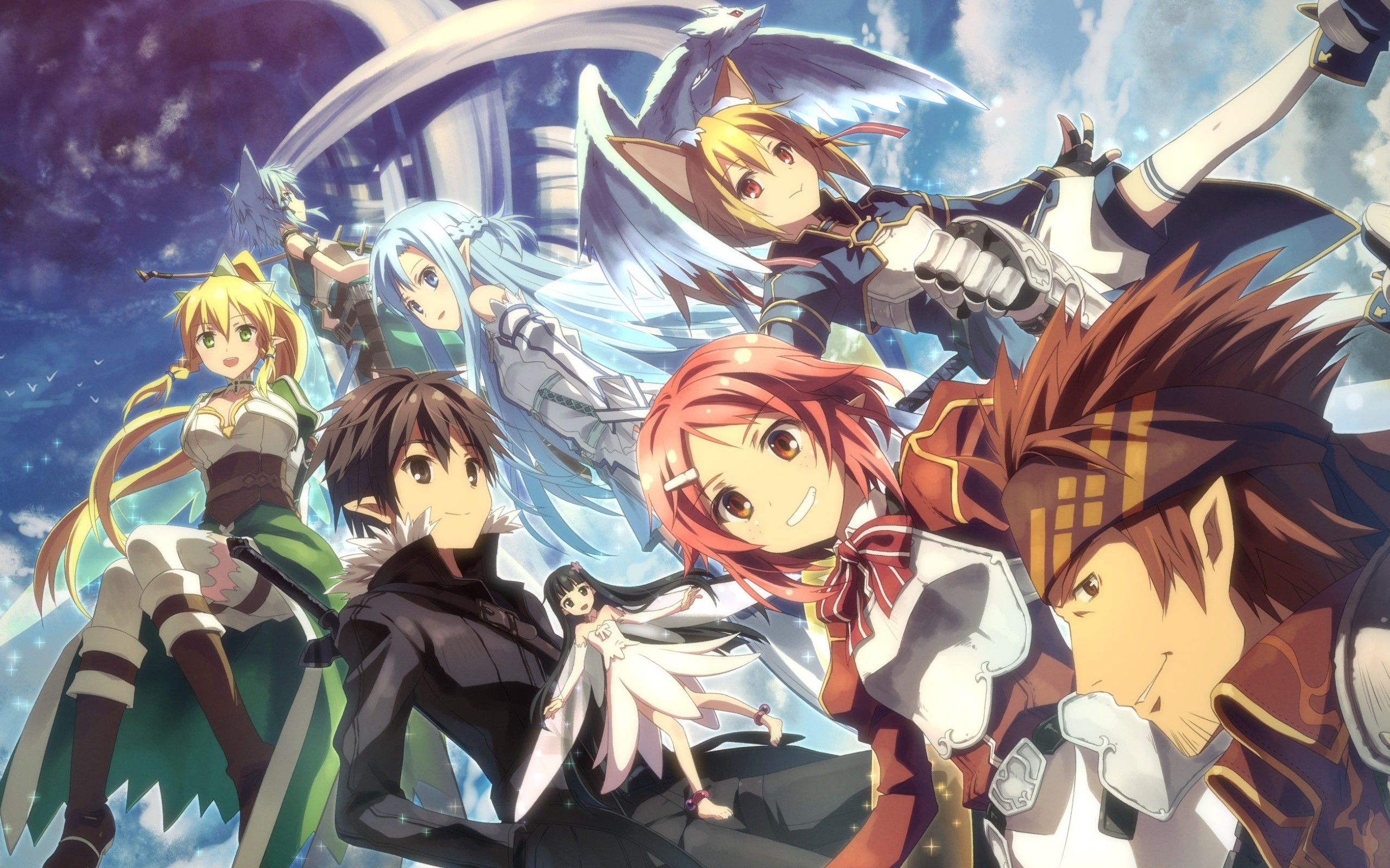 SwordArtOnline Yui Sword Art Online Shinozaki Rika Asada Shino Kirigaya Suguha Ayano Keiko Anime Ani 2560x1600