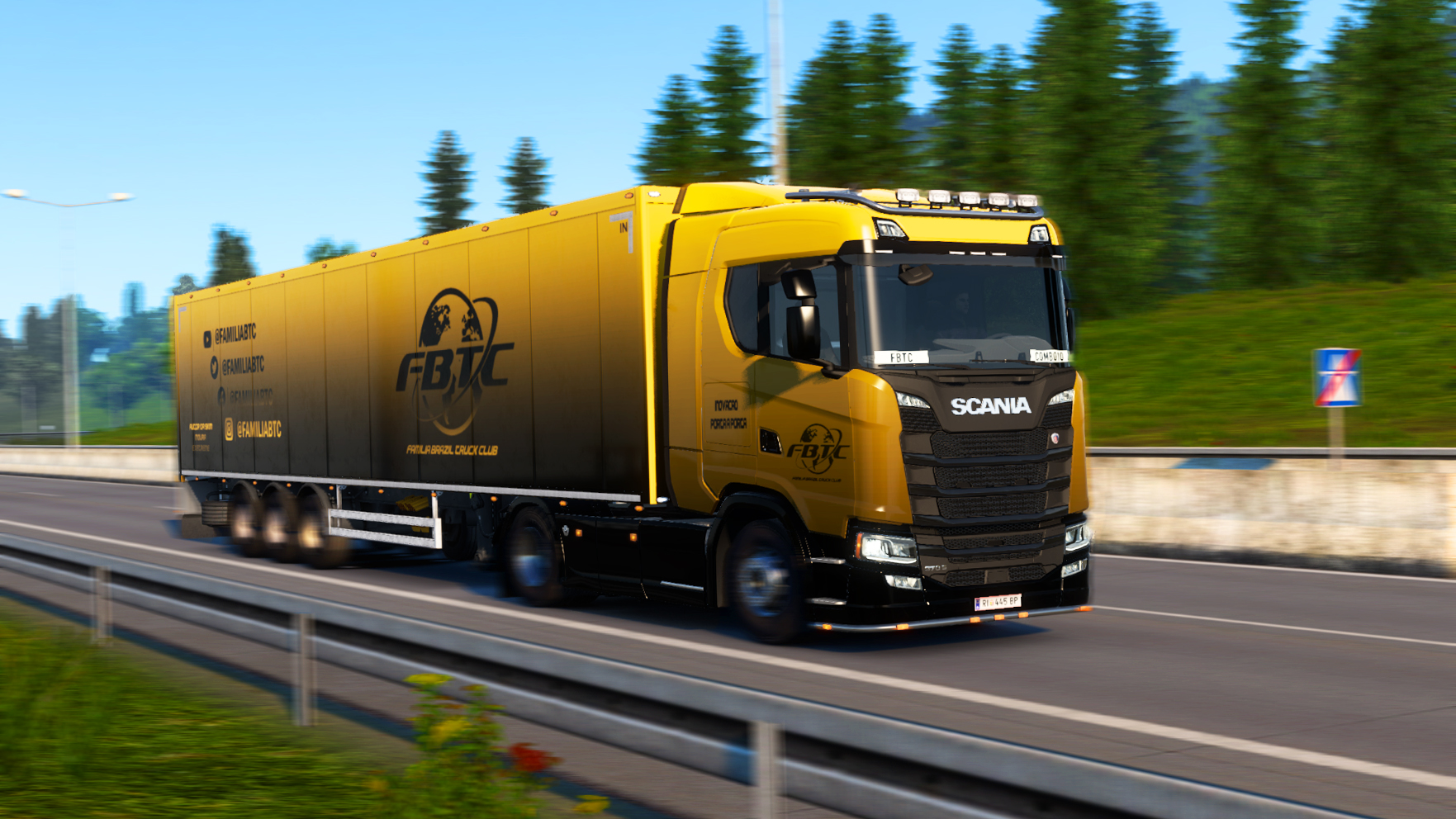 Euro Truck Simulator 2 PC Jogos VTC FBTC Scania MERCEDES BENZ NEW ACTROS PC Gaming Yellow Trucks Scr 1763x992