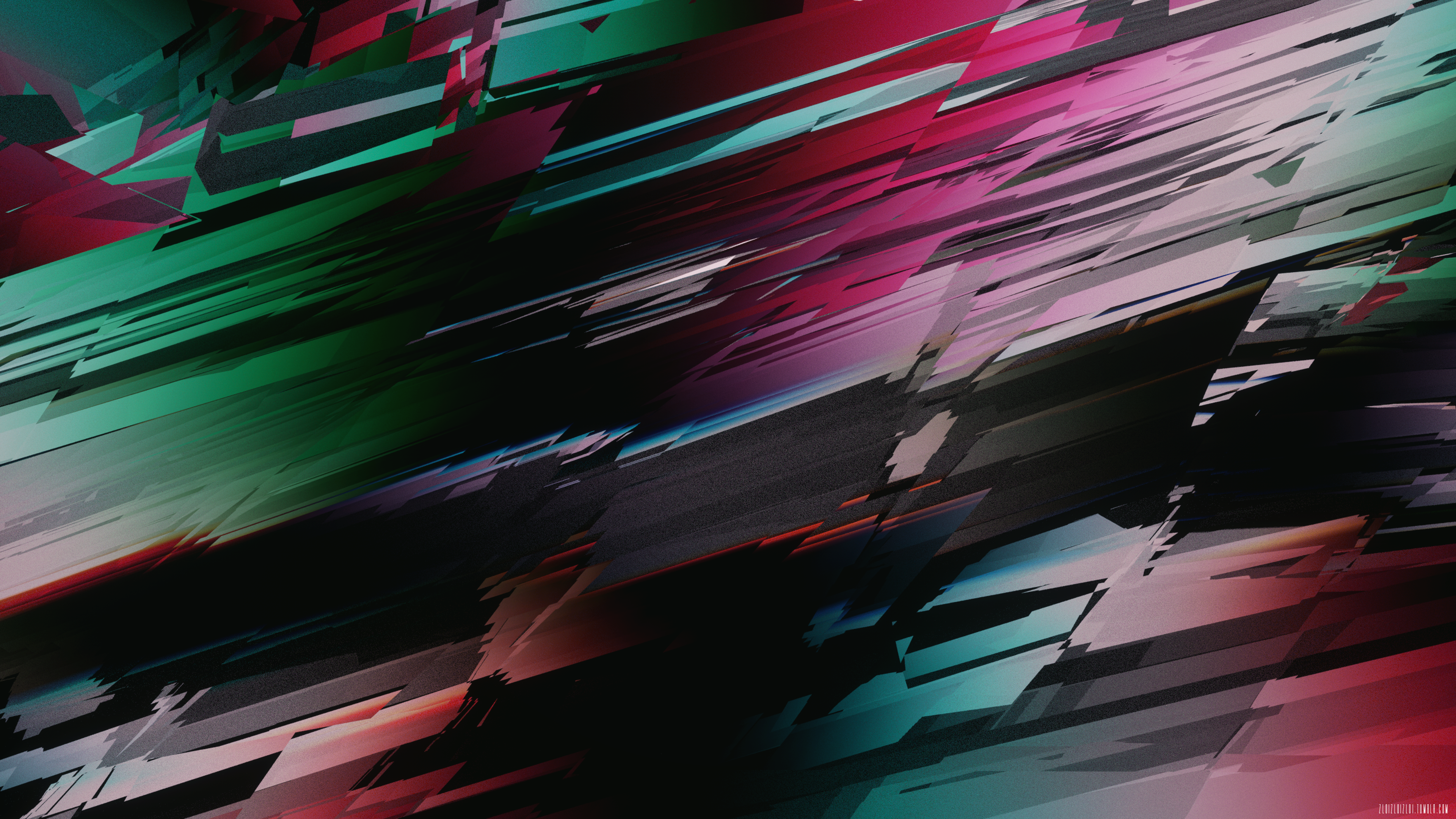 Glitch Art Abstract 3D Abstract Cinema 4D 3840x2160