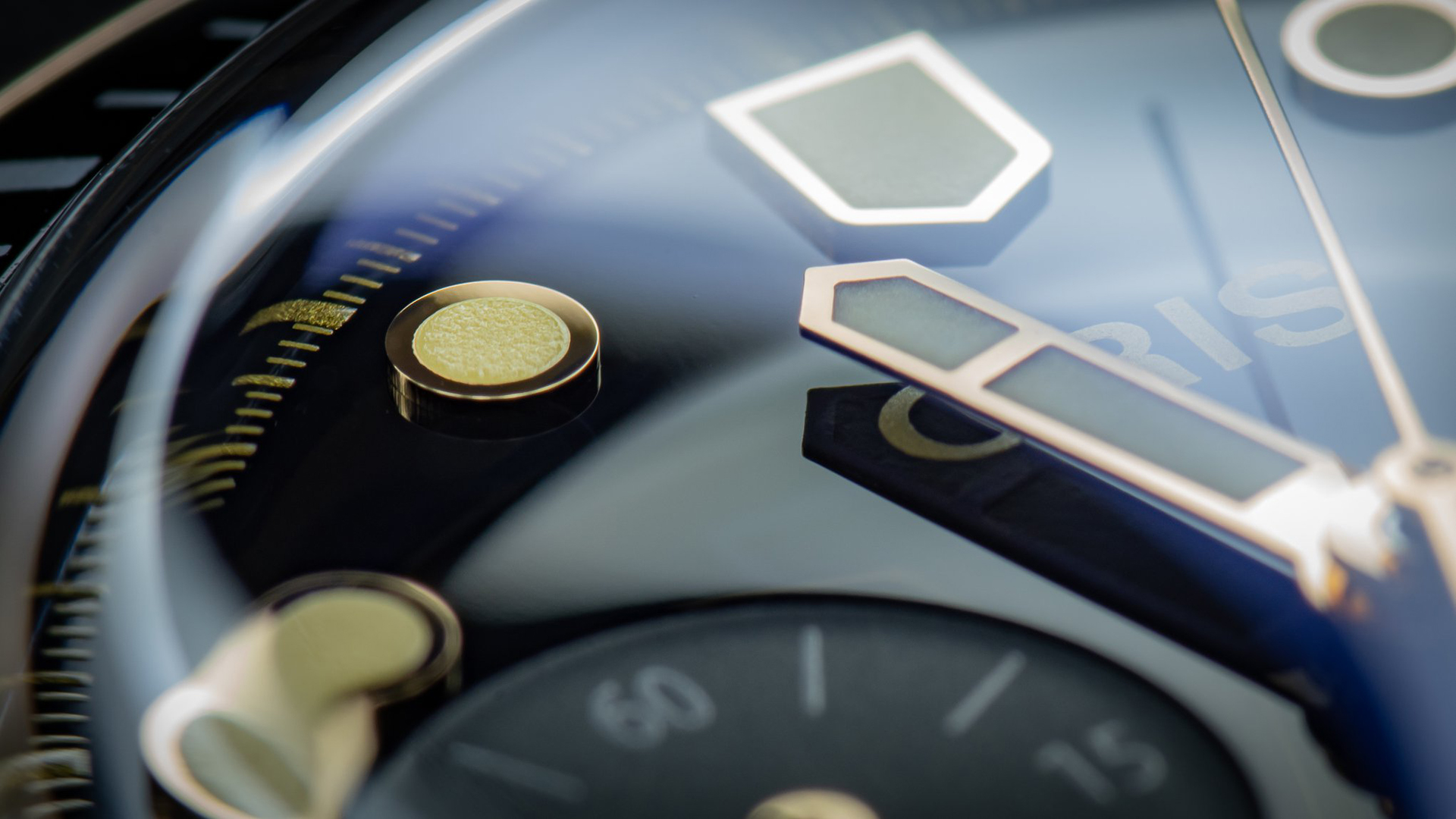 Watch Wristwatch Closeup Needles Time Oris Dials 1920x1080