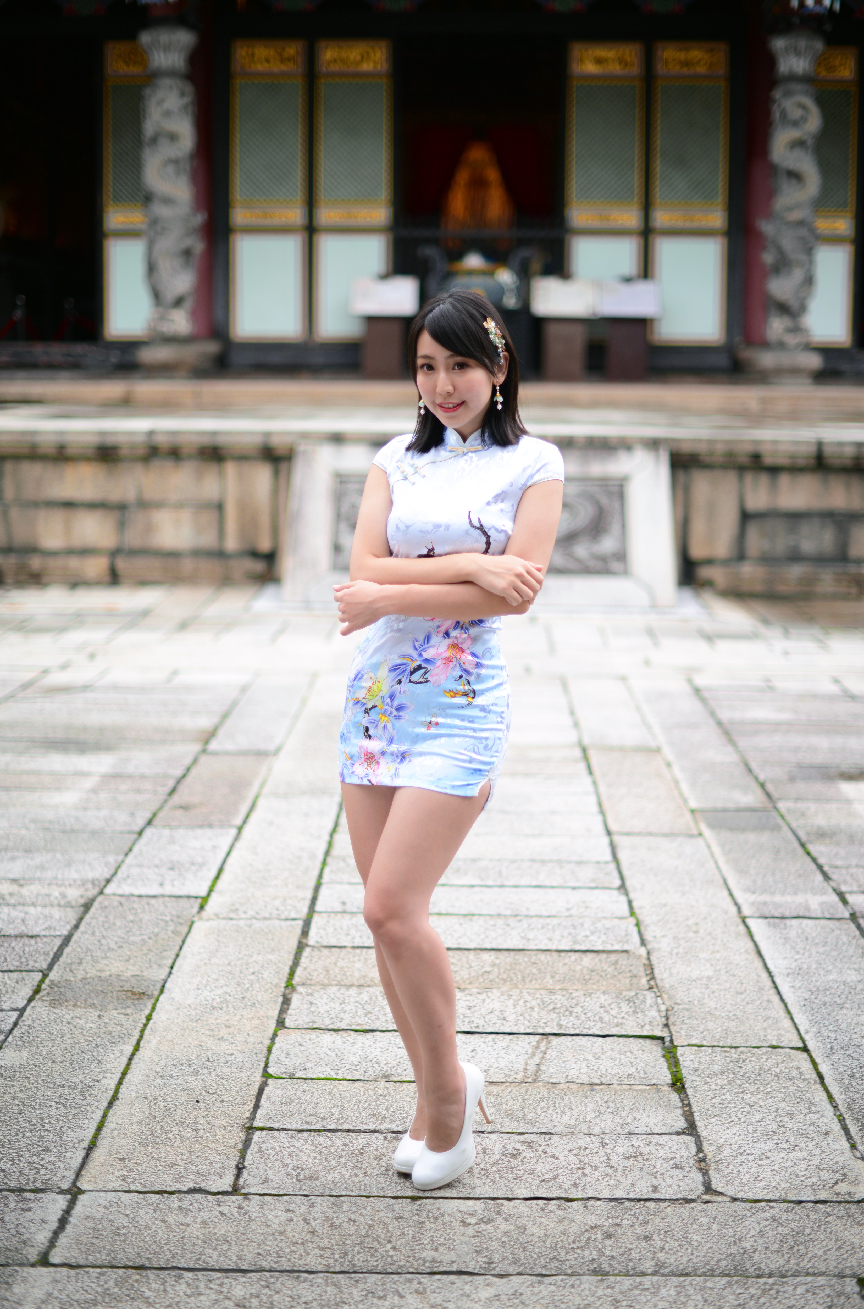 Ccplay1211 Women Model Dress Cheongsam Outdoors Women Outdoors Asian Heels 3300x5000