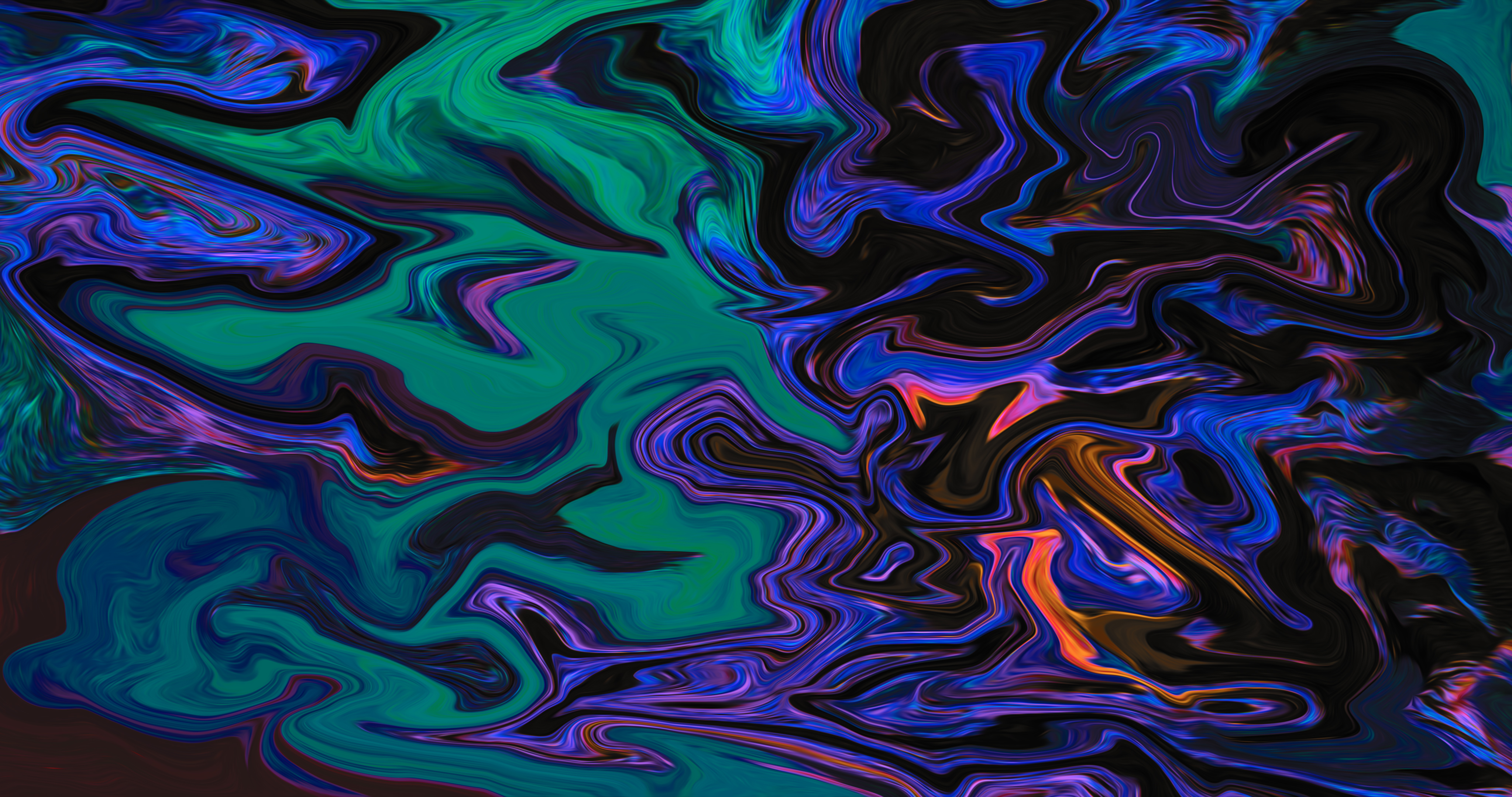 Abstract Fluid Liquid Shapes Colorful Artwork ArtStation Brush Paint Brushes XEBELiON 4096x2160