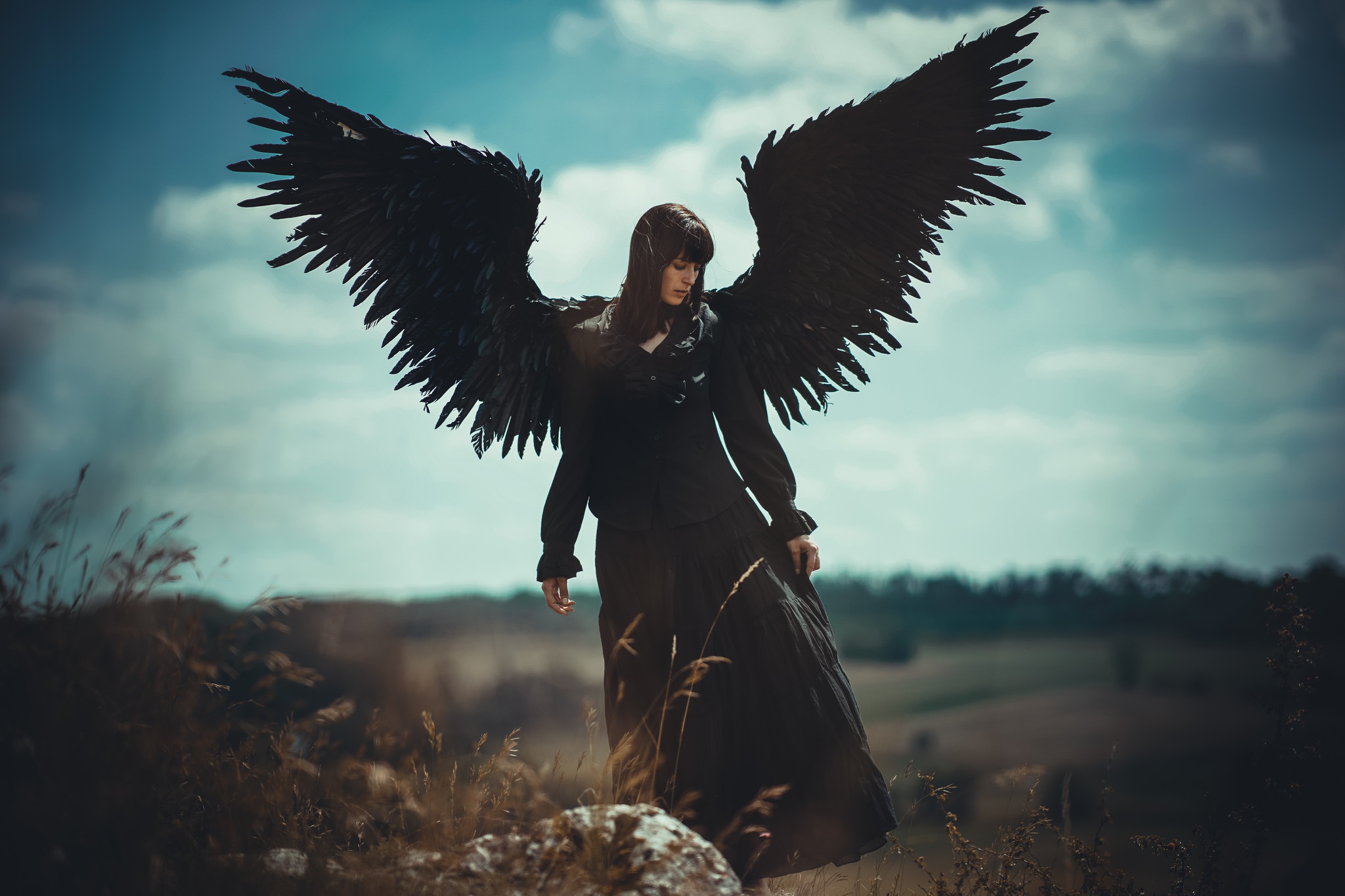 Wings Black Dress 2048x1365