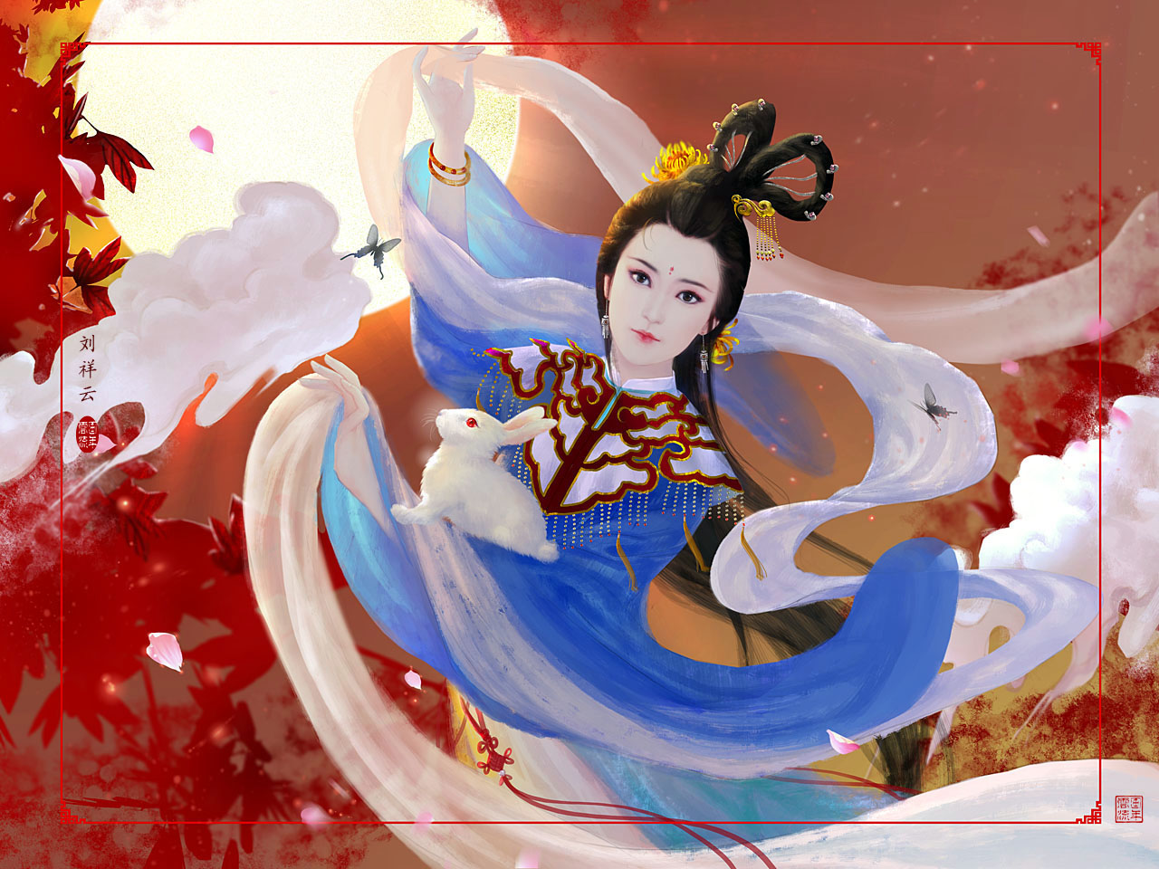 Digital Art Original Characters Fantasy Girl HiLiuyun 1280x960