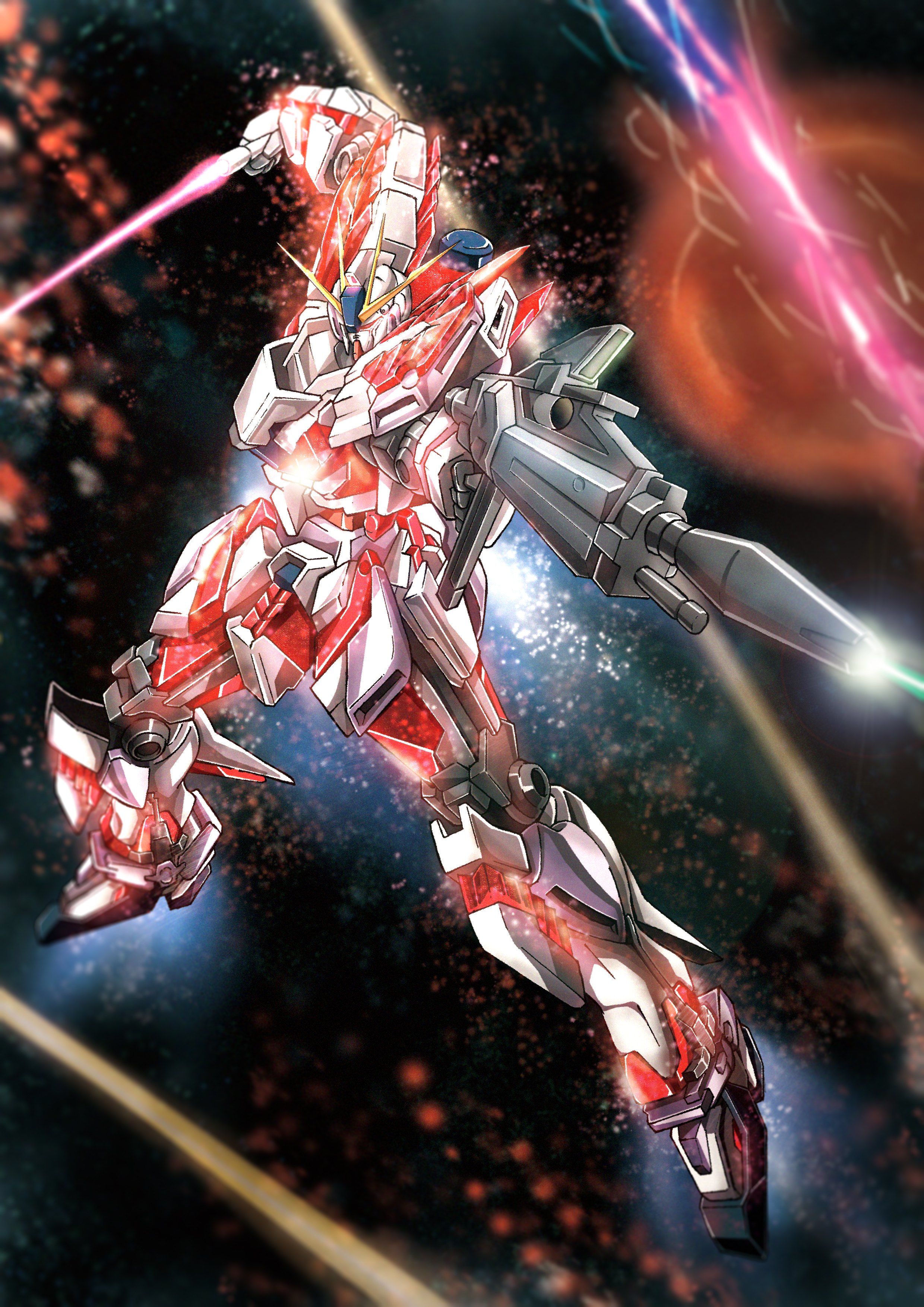 Anime Mech Gundam Mobile Suit Gundam NT Narrative Narrative Gundam C Packs Super Robot Wars Artwork  2480x3508