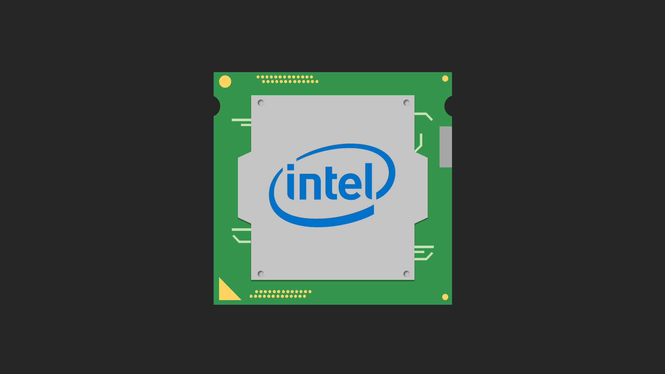 CPU Logo Intel Simple Background Edit 2304x1296