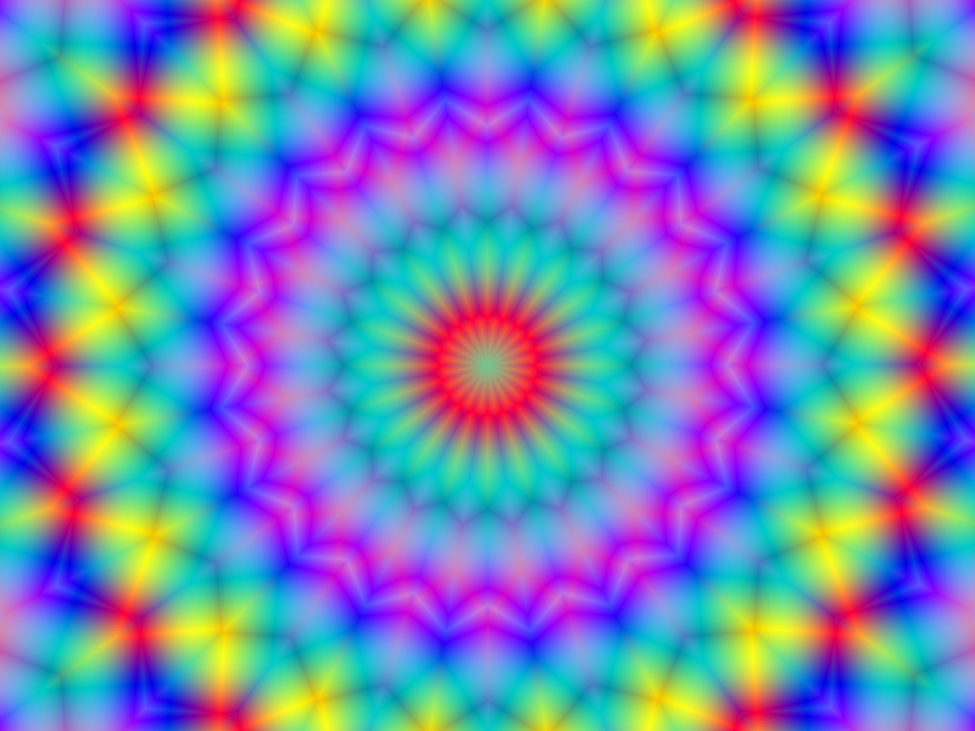 Blur Colorful Digital Art Kaleidoscope 4000x3000