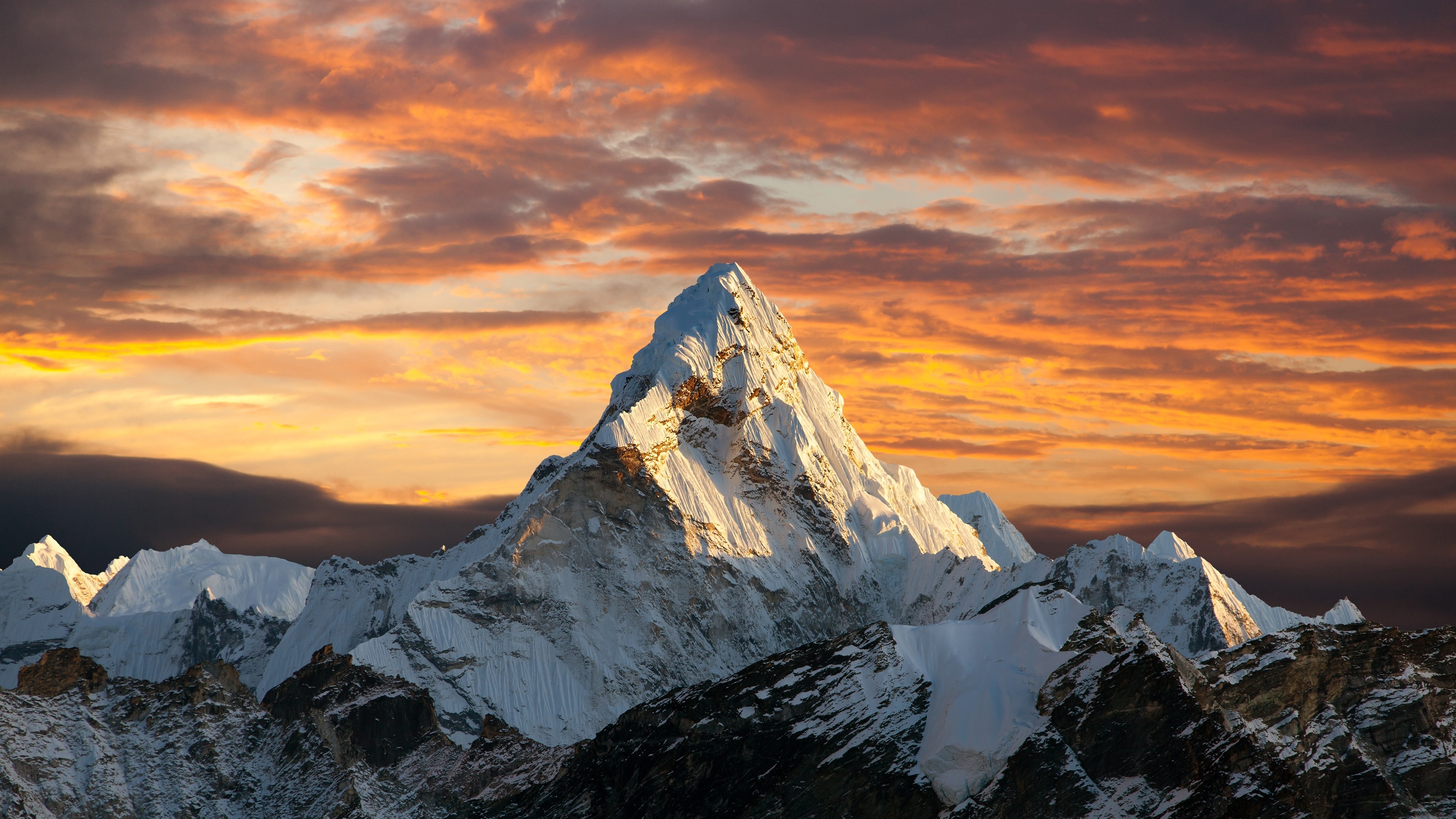 Himalayas Clouds Sunset Mountains 3840x2160