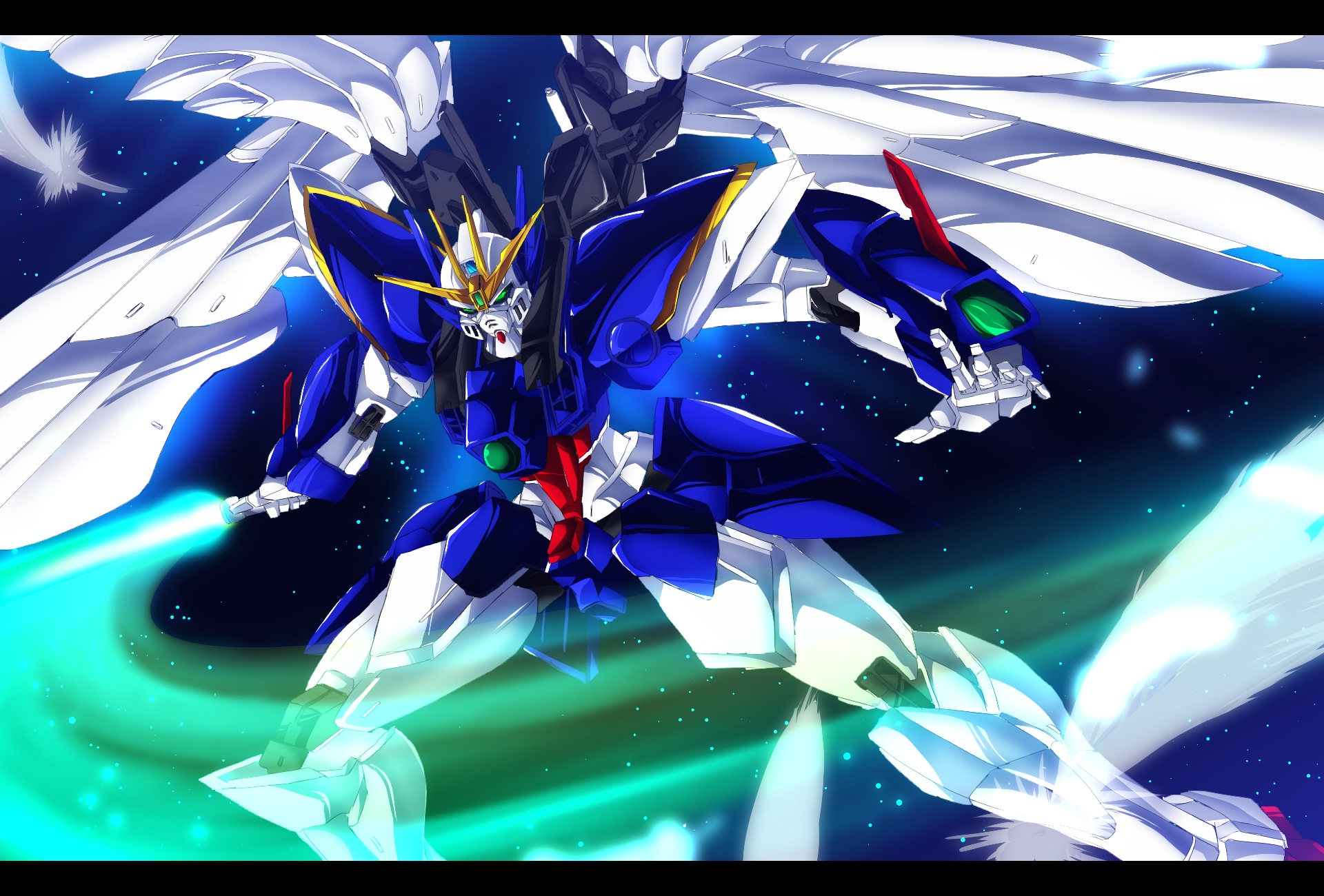 Anime Mechs Super Robot Wars Gundam Mobile Suit Gundam Wing Wing Gundam Zero Artwork Digital Art Fan 1920x1300