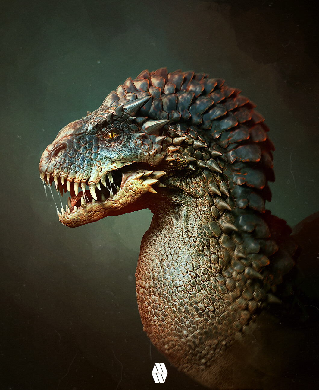Marcus Whinney Digital Art Creature Fantasy Art Dragon CGi 1059x1292