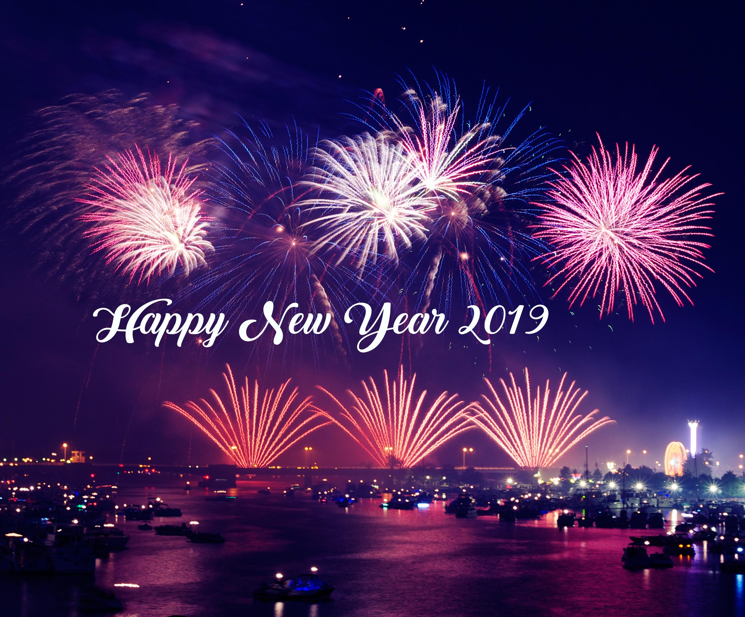 Happy New Year Fireworks Night City 2500x2069