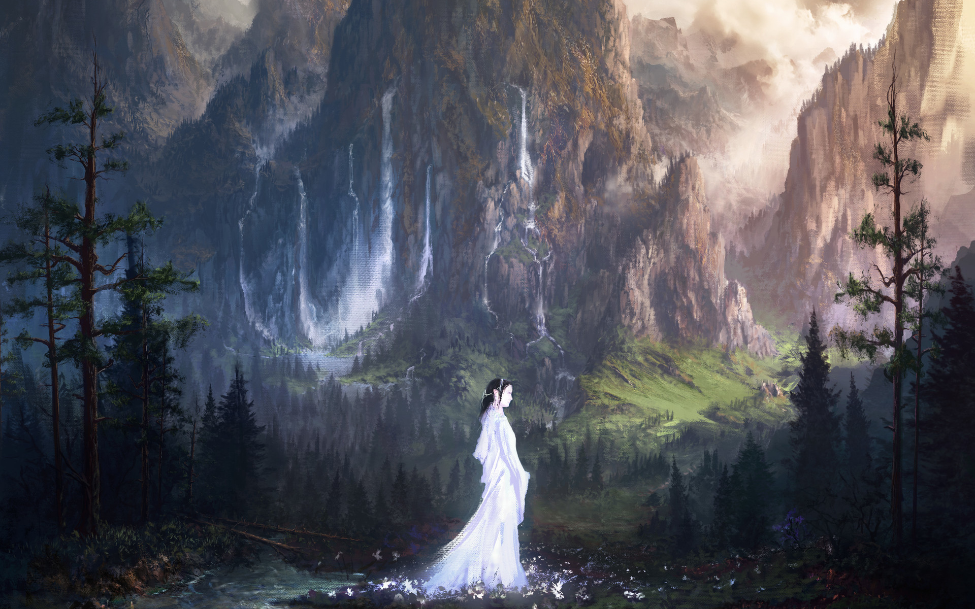 Forest Lord Of The Rings Mountain Silmarillion 1920x1200