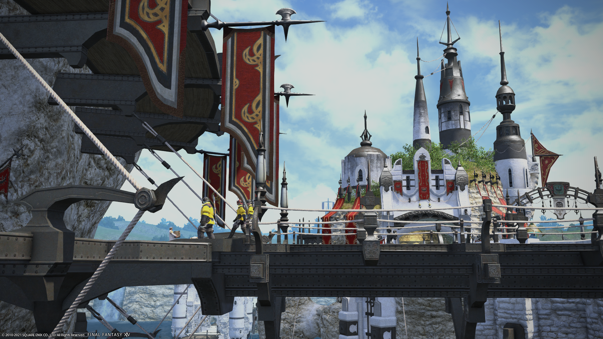 Final Fantasy XiV A Realm Reborn Limsa Lominsa Crystal City Clear Sky 1920x1080