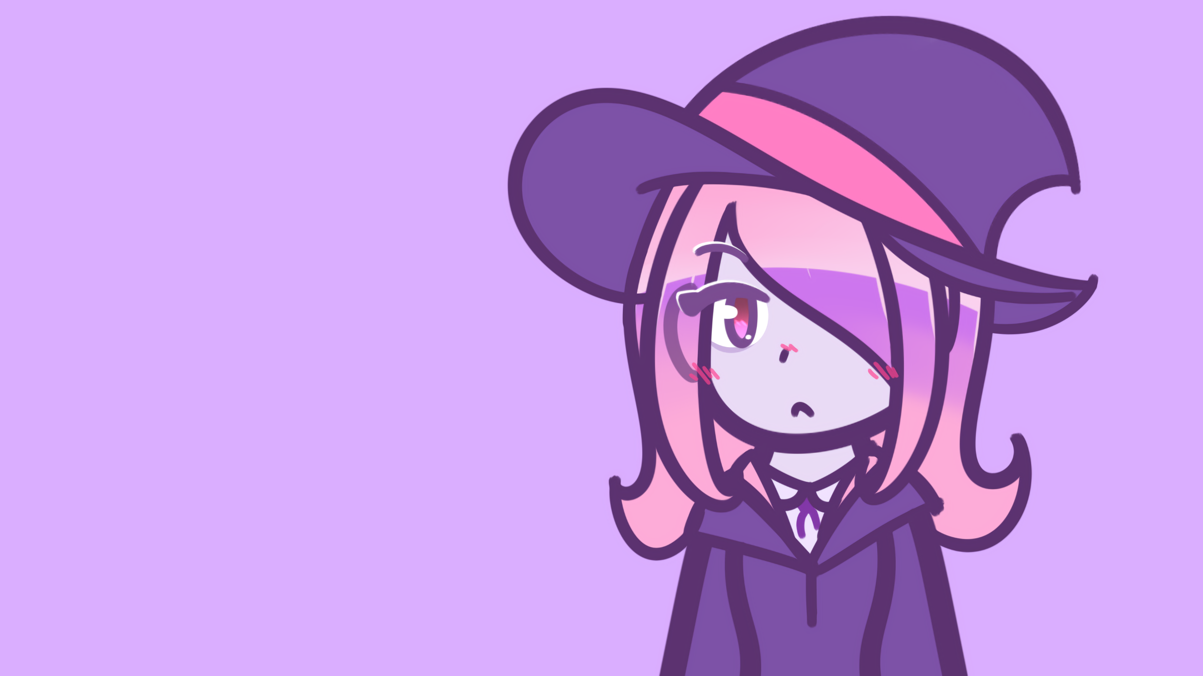 Little Witch Academia Sucy Manbavaran Witch Witch Hat Robes Purple Hair Pink Hair 3840x2160