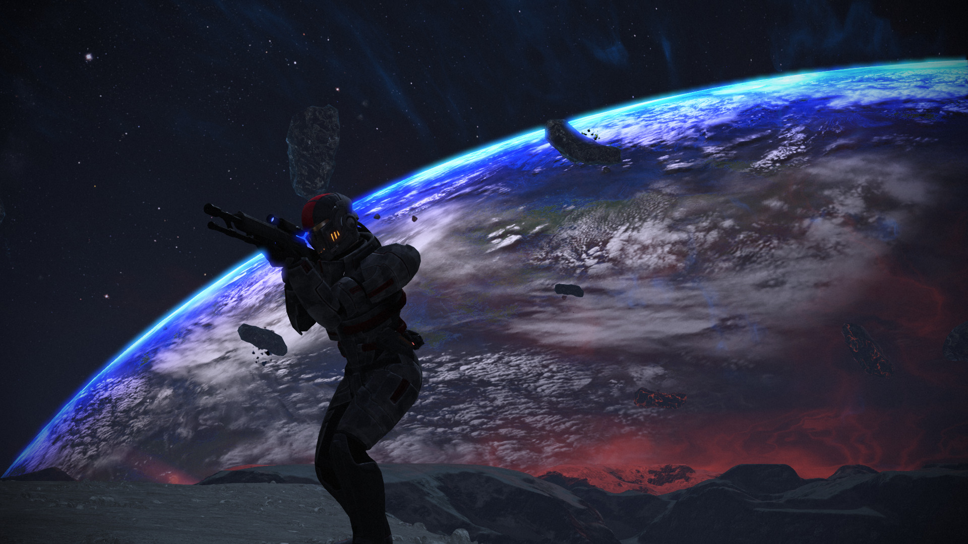 Mass Effect Shepard Space 1920x1080