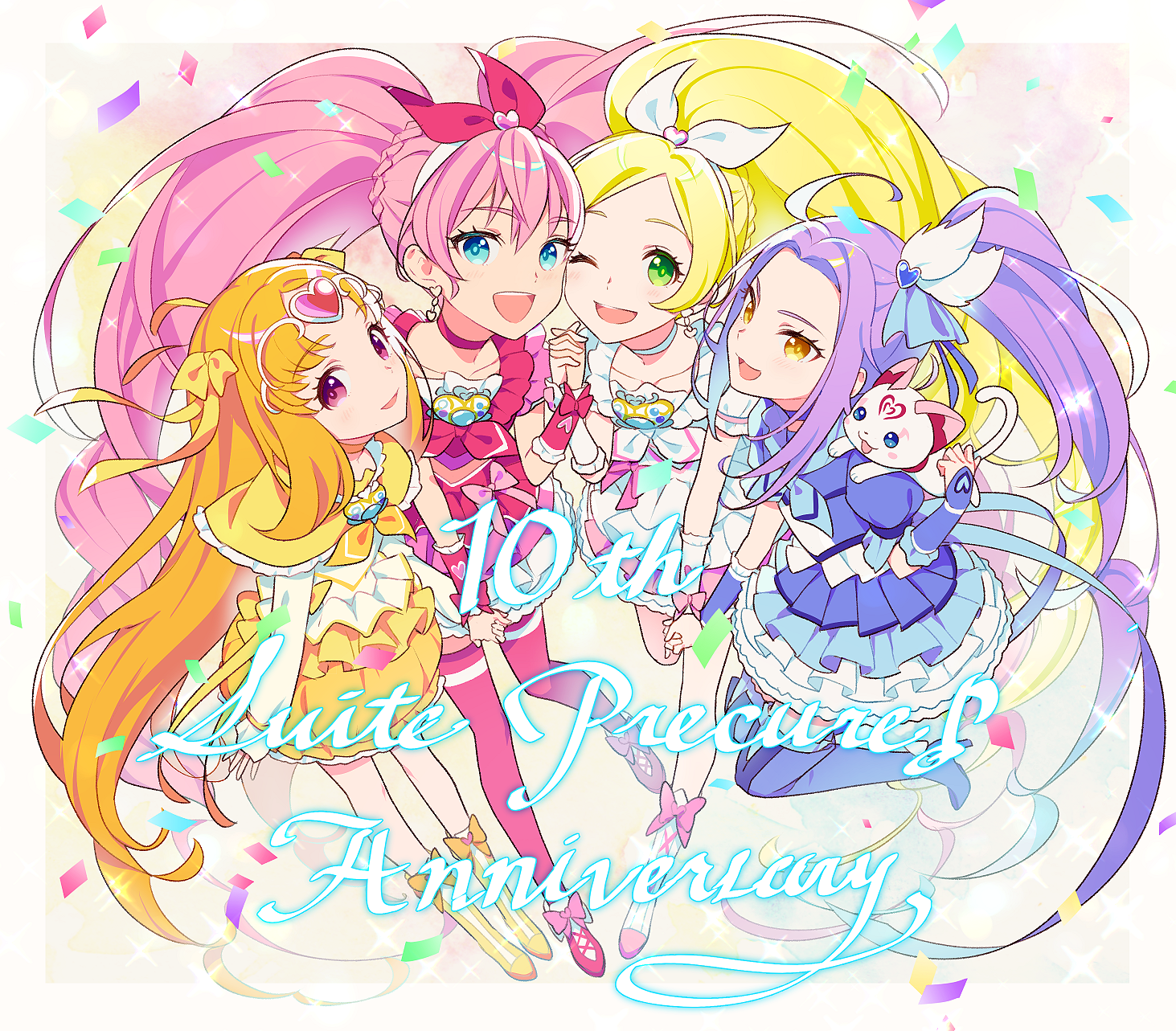 Anime Anime Girls Suite Precure Pretty Cure Magical Girls Cure Muse Cure Rhythm Cure Melody Cure Bea 1463x1283
