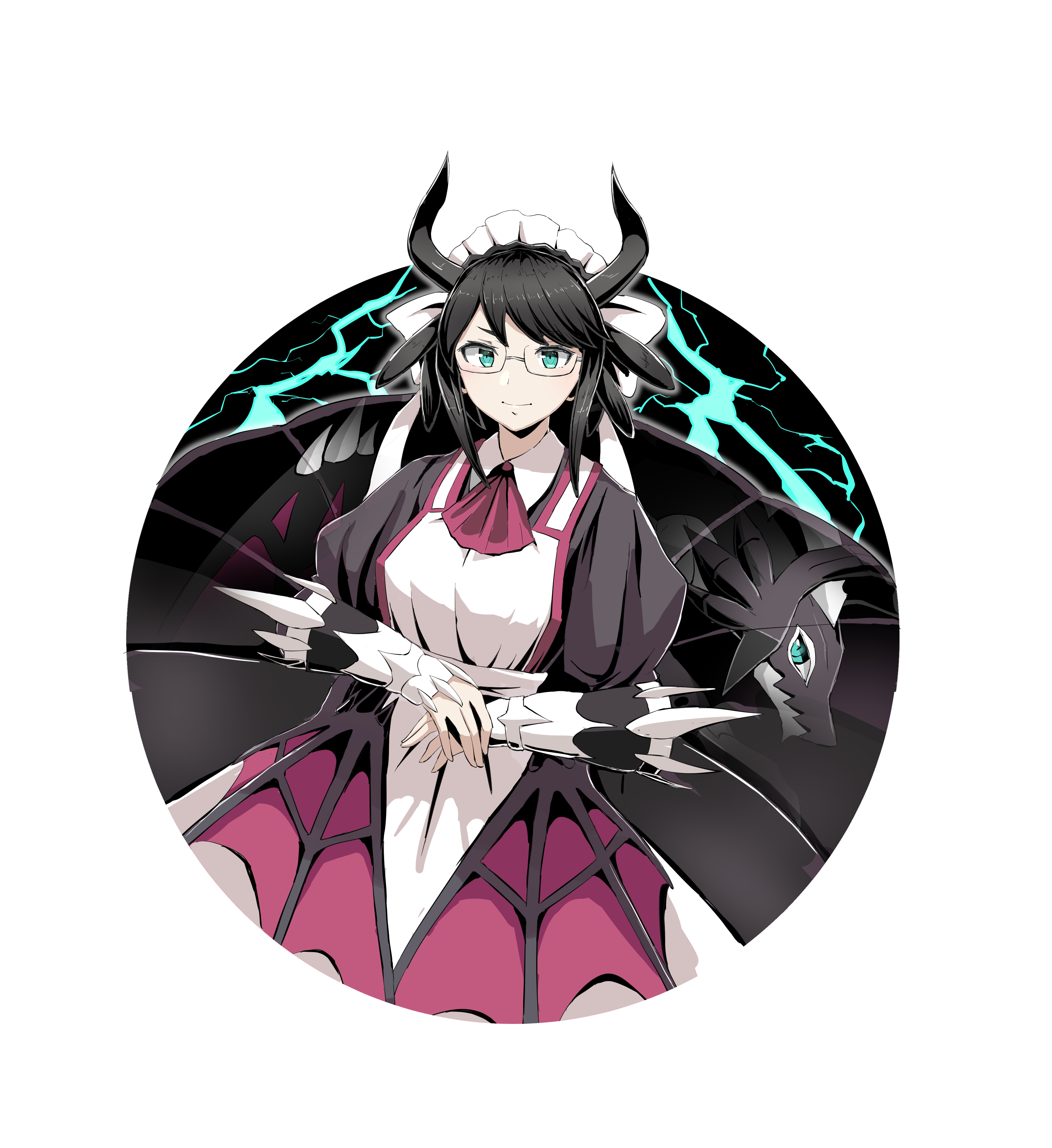 Anime Anime Girls Trading Card Games Yu Gi Oh House Dragonmaid Long Hair Maid Maid Outfit Black Hair 3521x3840