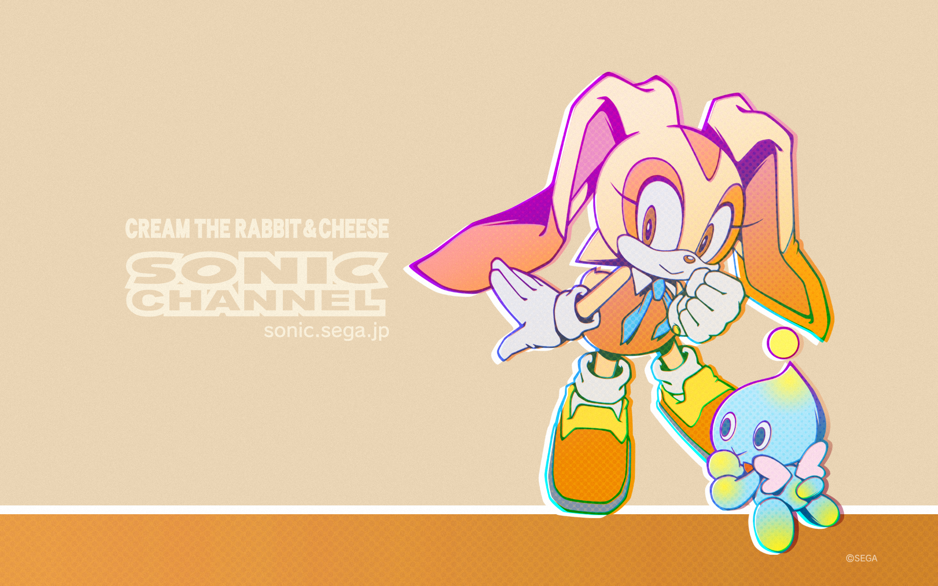 Sonic Sonic The Hedgehog Cream Cream The Rabbit Cheese Chao Sega Comic Art Video Game Art PC Gaming  1920x1200