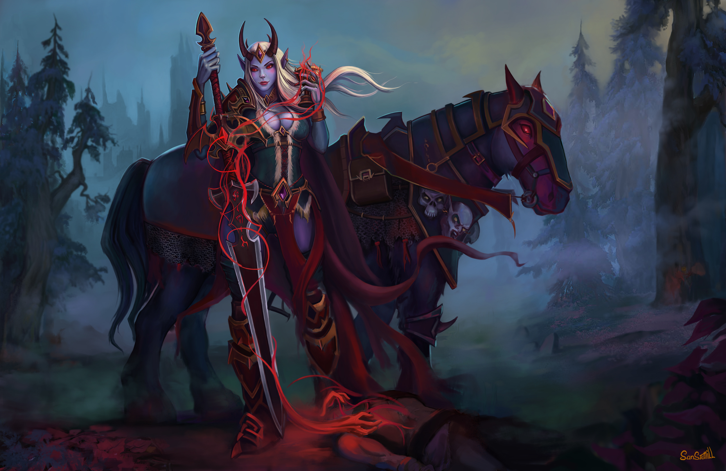 Blizzard Entertainment World Of Warcraft Night Elves World Of Warcraft Shadowlands 2500x1623