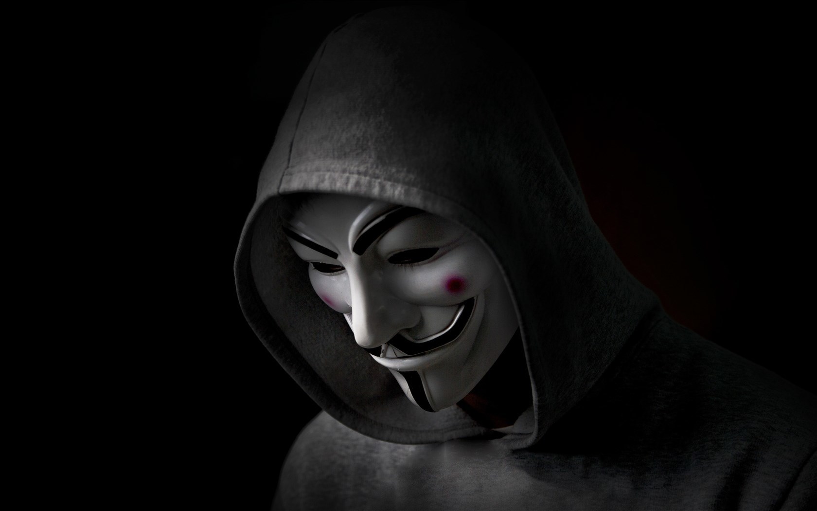 Black Background Mask Guy Fawkes Mask Hoods 1680x1050