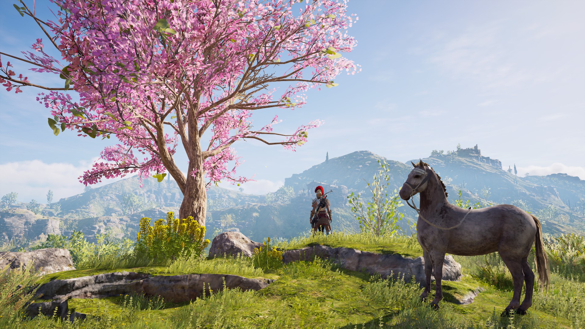 Assassin Creed Odyssey Assassins Creed Video Games PC Gaming Horse Video Game Landscape Screen Shot 1920x1080