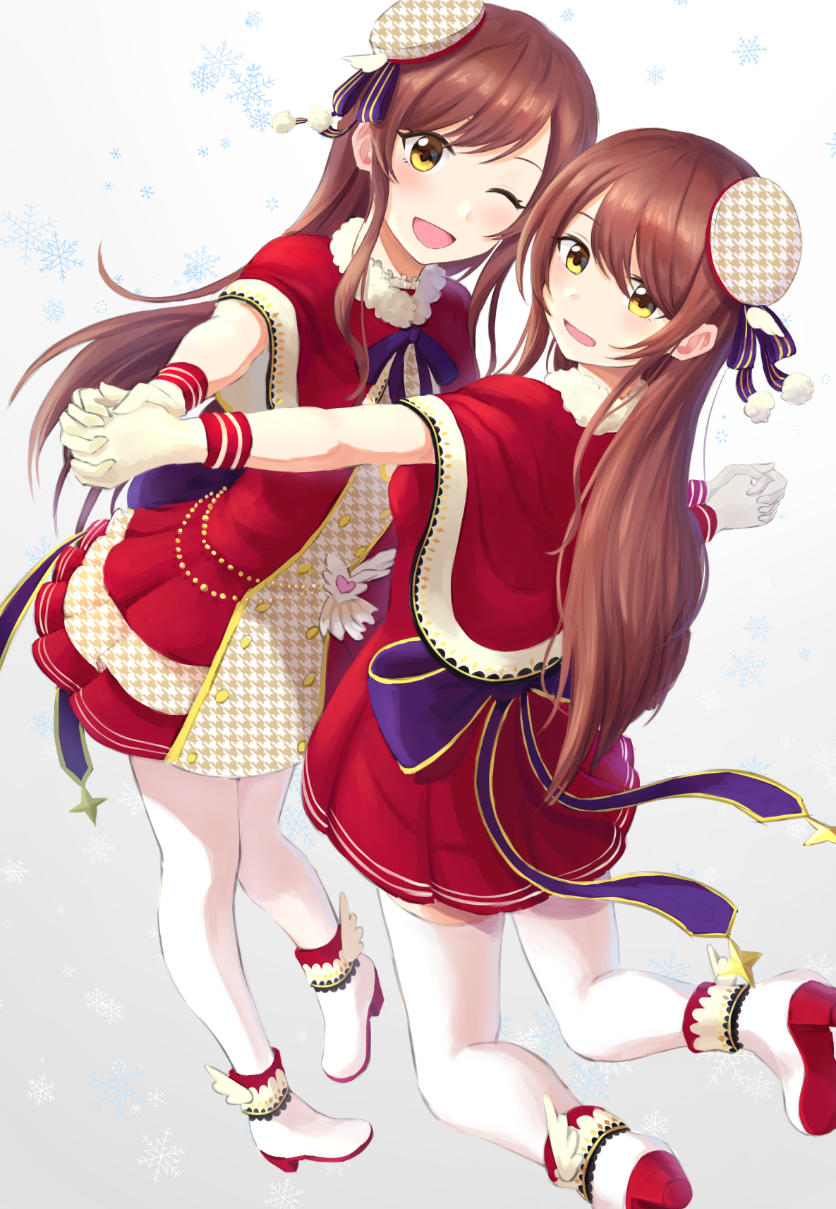 Anime Anime Girls Twins Long Hair Brunette THE IDOLM STER The Idolmaster Shiny Colors Oosaki Amana O 1185x1713