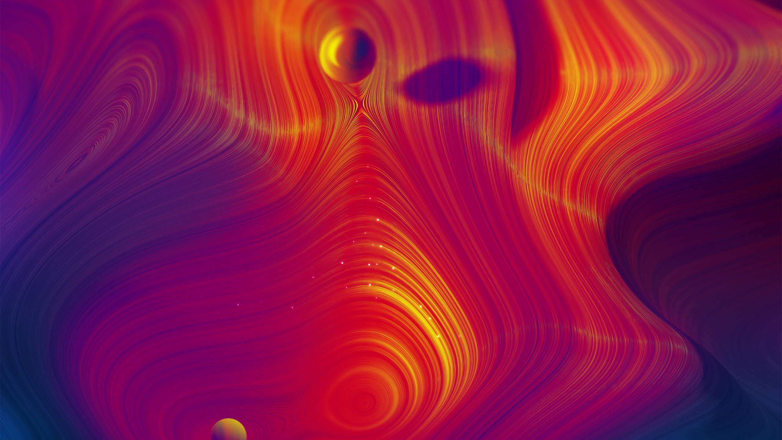 Abstract Wavy 3D 2560x1440