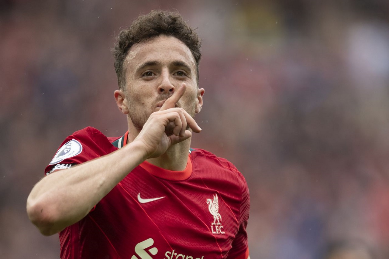 Diogo Jota Football Player Liverpool FC Men Portugal Finger On Lips Hand Gesture 1280x853