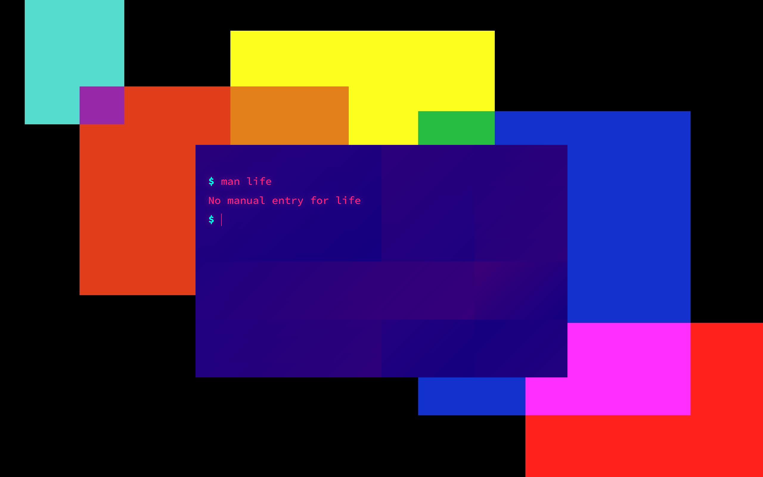 Minimalism Digital Digital Art Colorful Bash Terminals 2560x1600