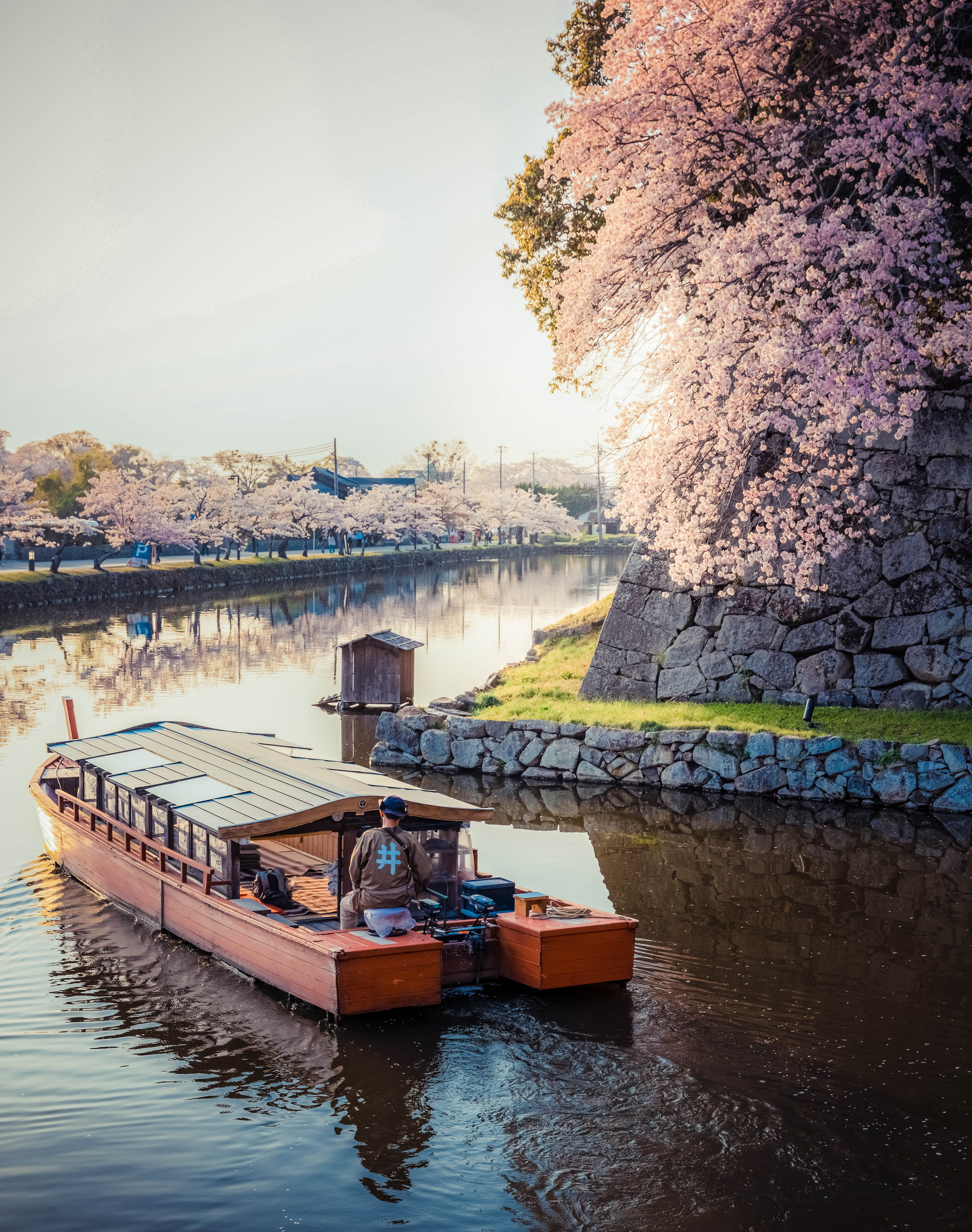 Boat River Stone Cherry Blossom Water 3713x4708