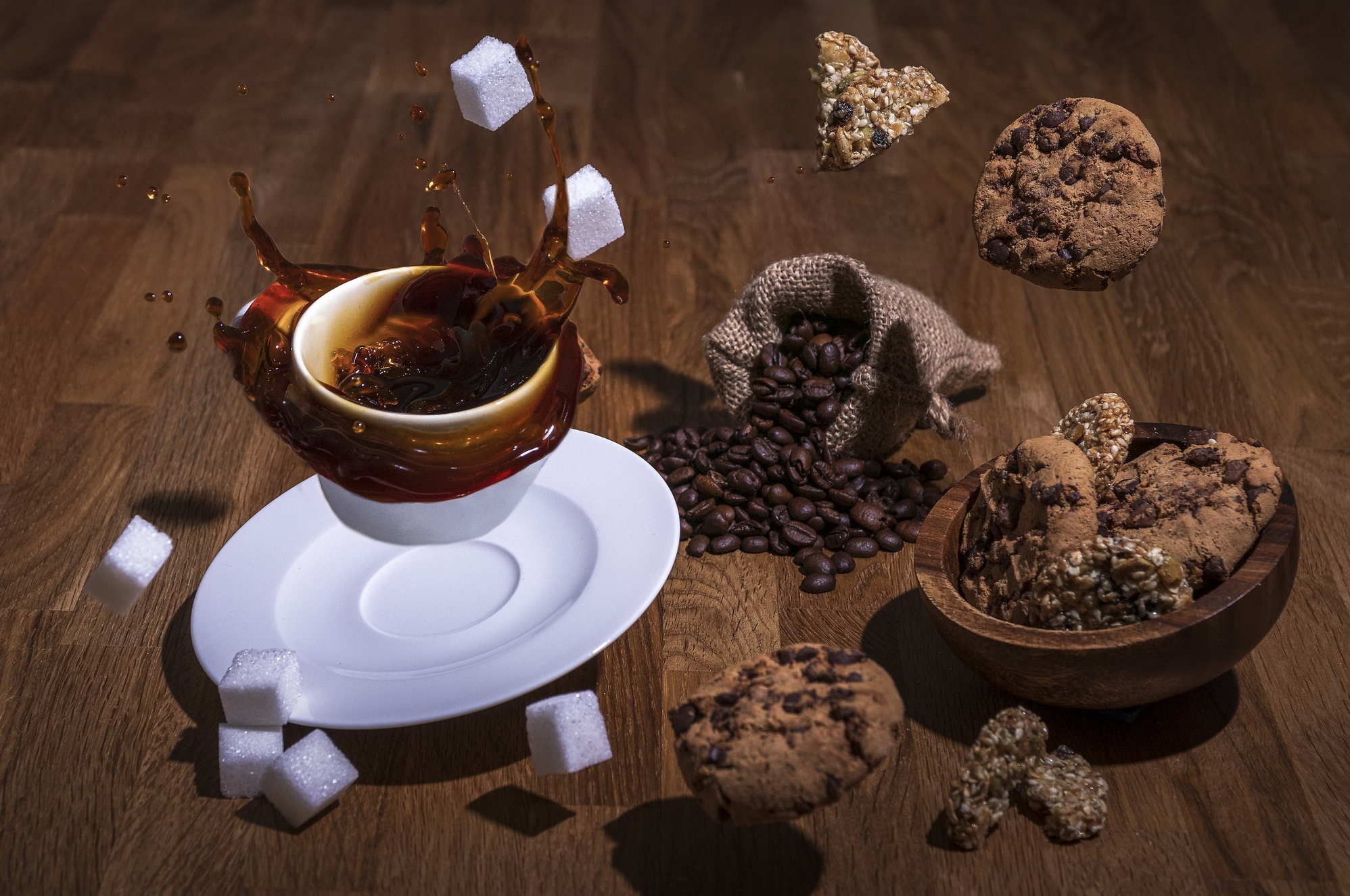 Cup Drink Cookie Coffee Beans 1996x1325