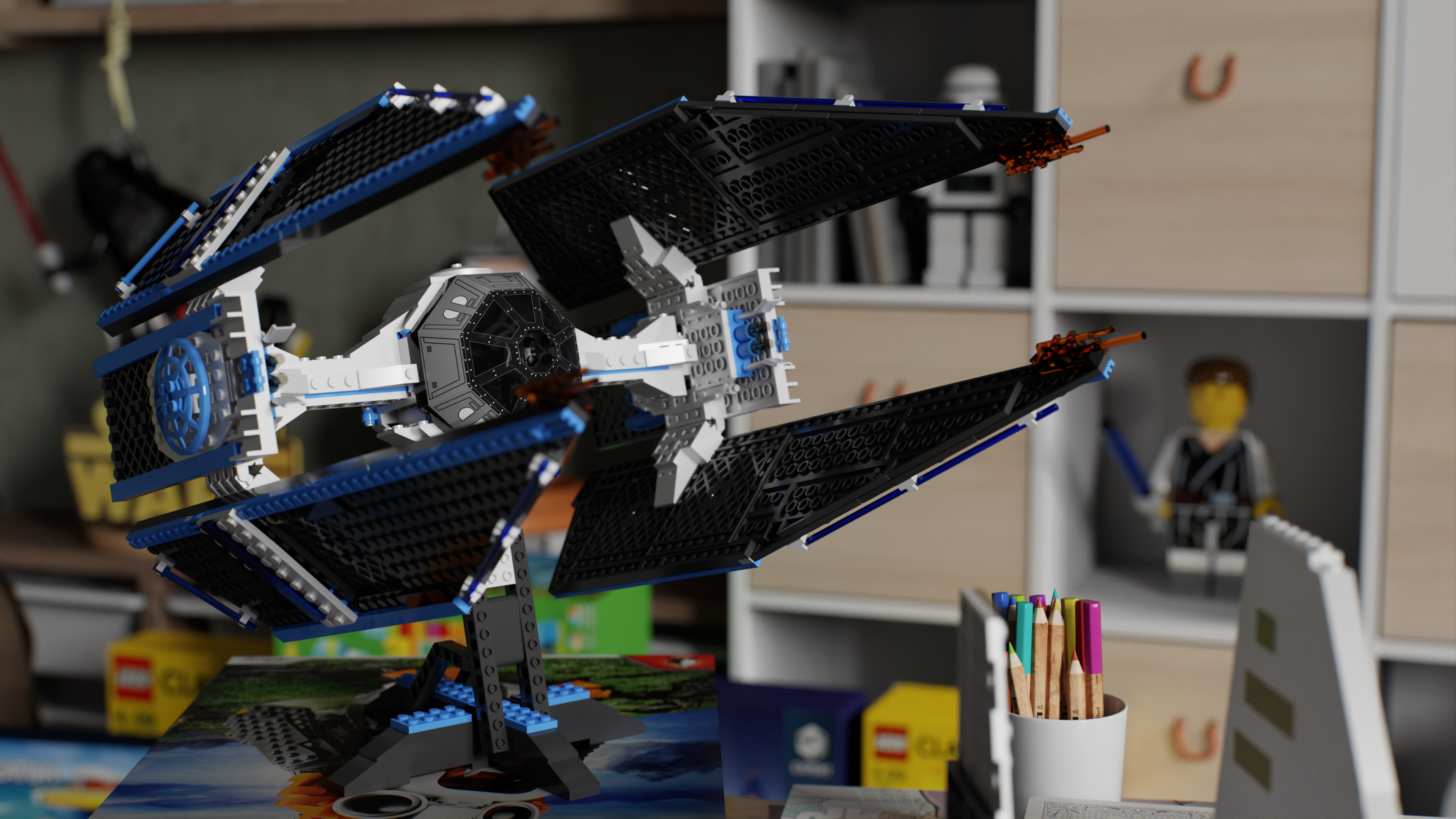 Star Wars LEGO Toys Star Wars Ships TiE Interceptor Science Fiction 3840x2160