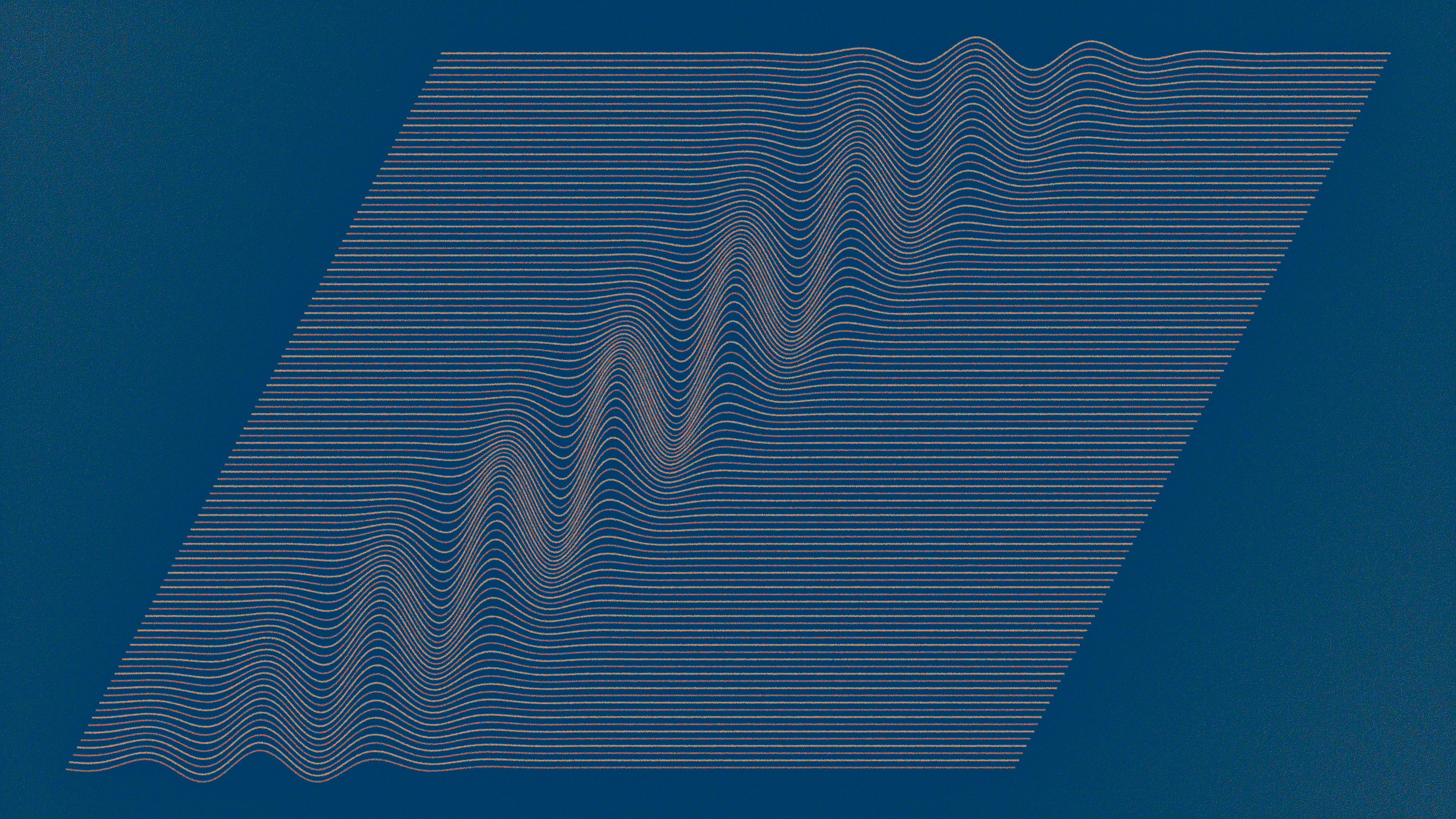 Waveforms Abstract Minimalism Colorful Mathematics Geometry 3840x2160