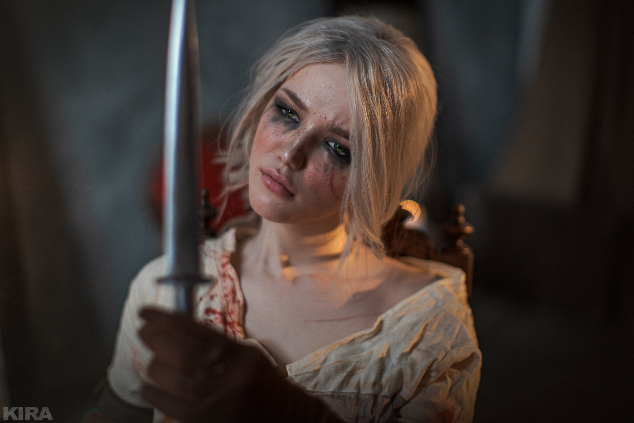 Cosplay Ciri The Witcher Knife Ciri Depth Of Field Cirilla Photography Model The Witcher 3 The Witch 1300x867