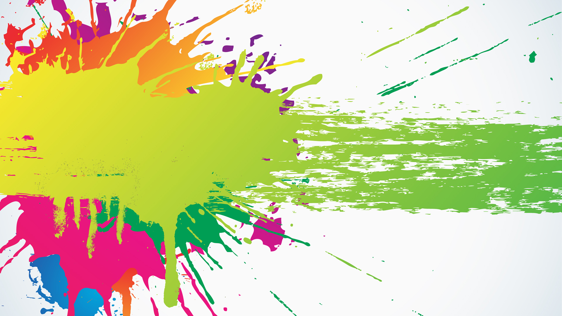 Colorful Abstract Paint Splash White Background 1920x1080